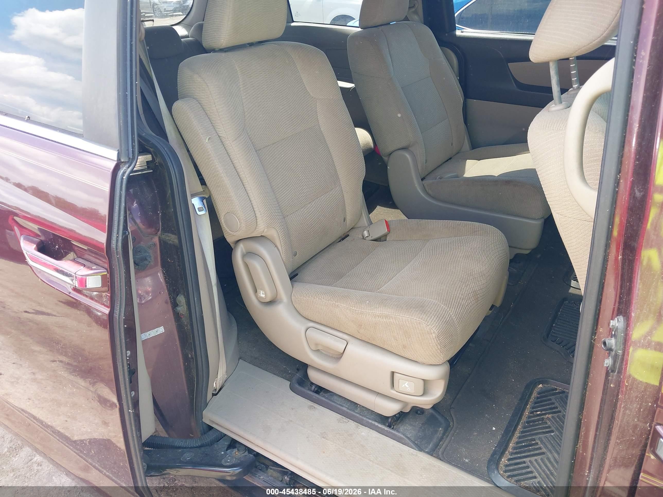 2012 Honda Odyssey Ex Темно-бордовый vin: 5FNRL5H43CB068558
