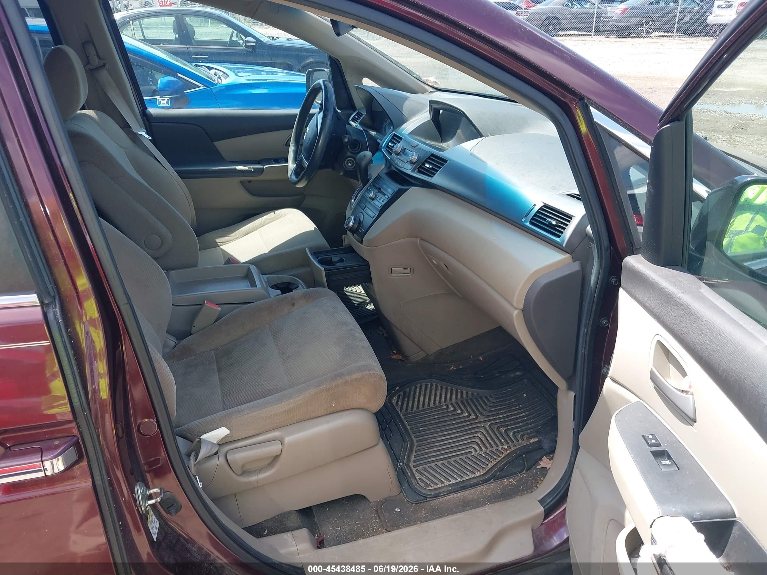 2012 Honda Odyssey Ex Темно-бордовый vin: 5FNRL5H43CB068558