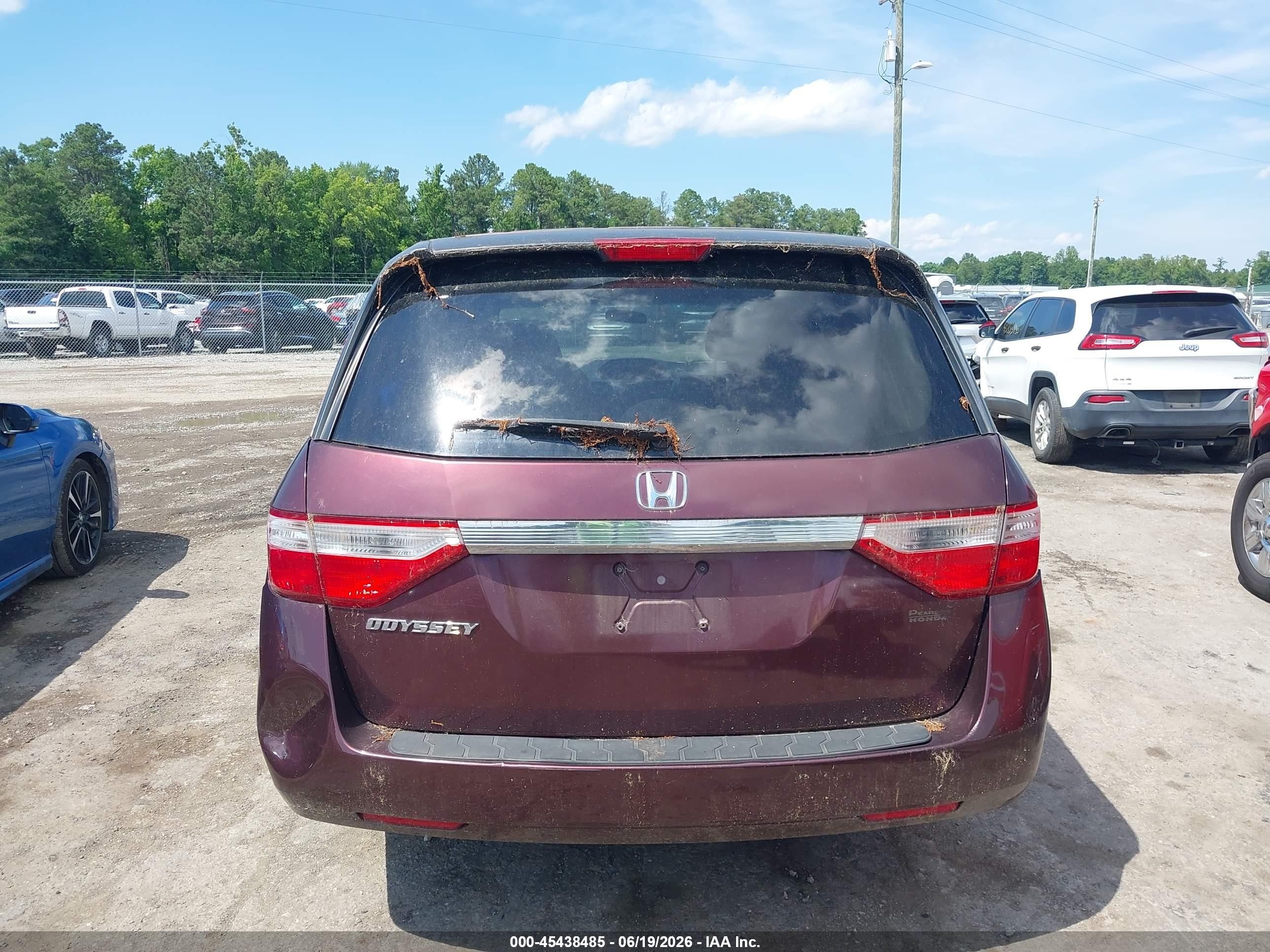 2012 Honda Odyssey Ex Темно-бордовый vin: 5FNRL5H43CB068558