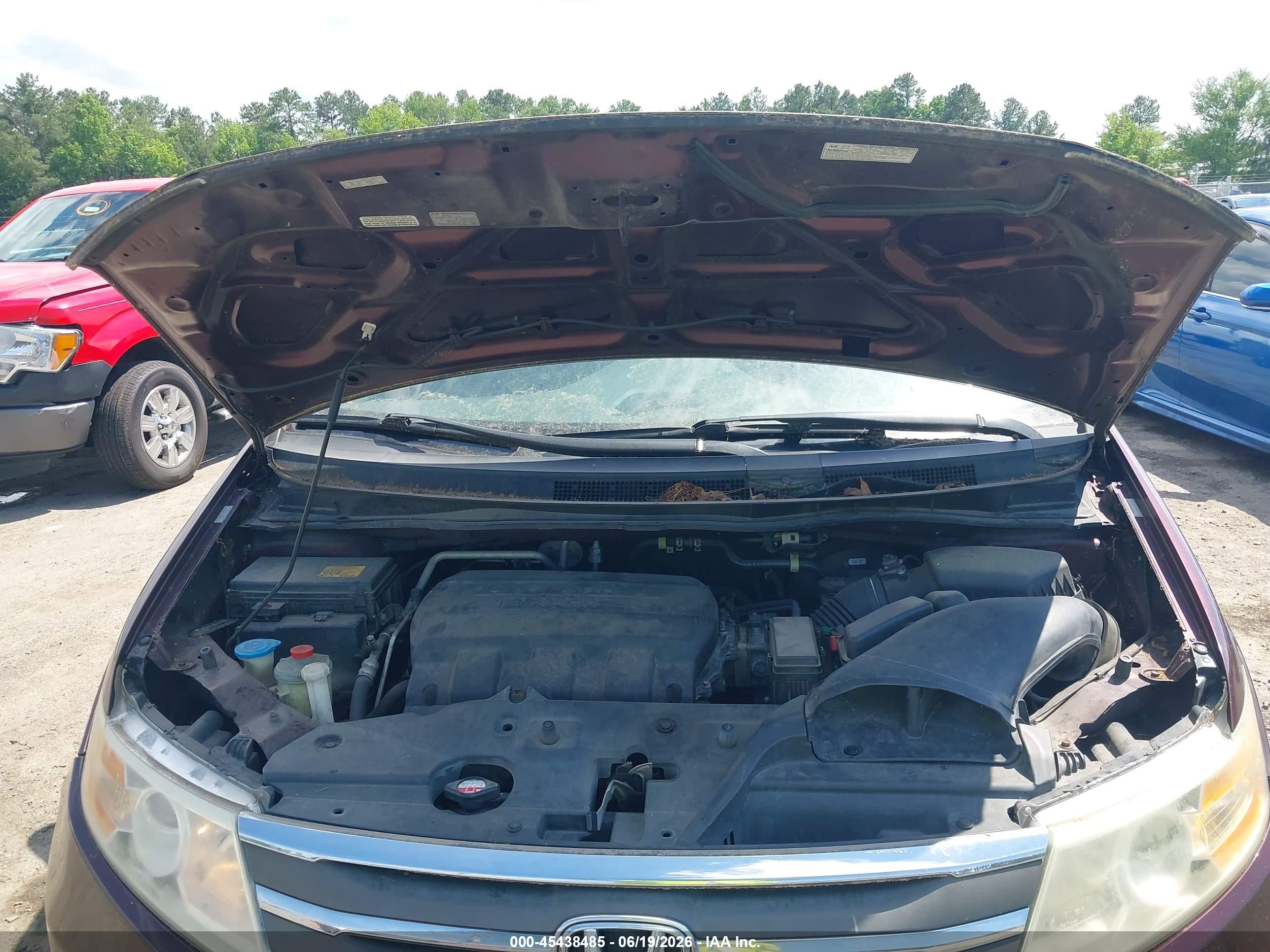 2012 Honda Odyssey Ex Темно-бордовый vin: 5FNRL5H43CB068558