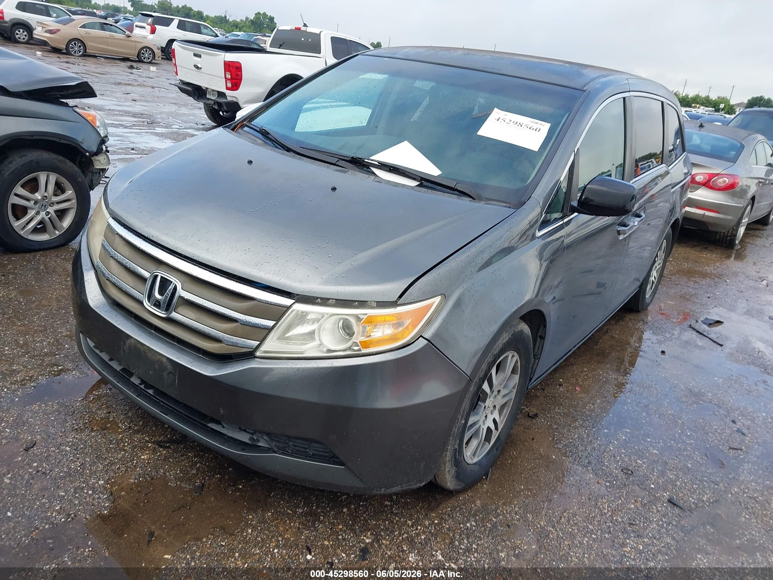2012 Honda Odyssey Ex Gray vin: 5FNRL5H43CB085943