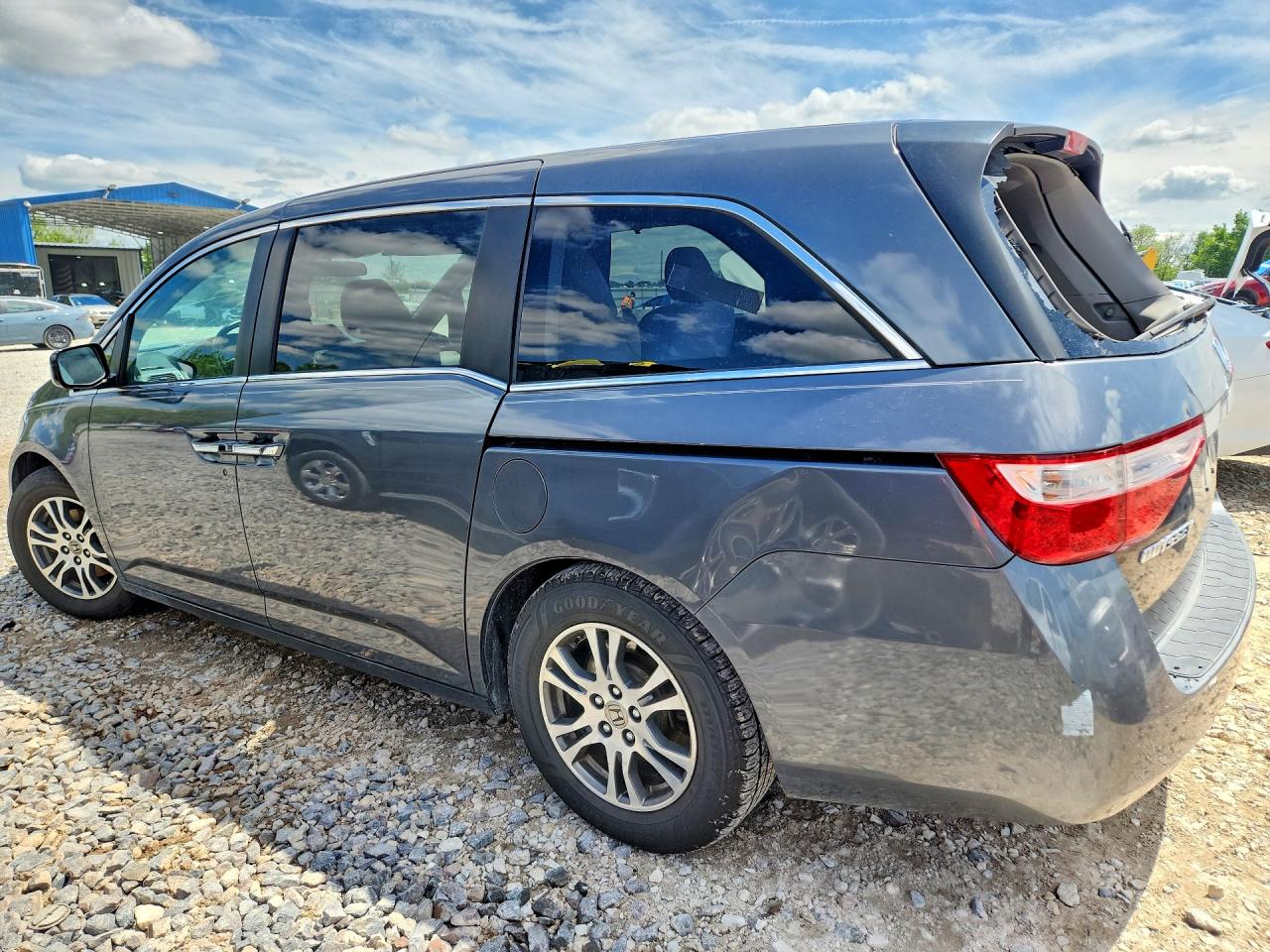 2013 Honda Odyssey Ex Gray vin: 5FNRL5H43DB004232