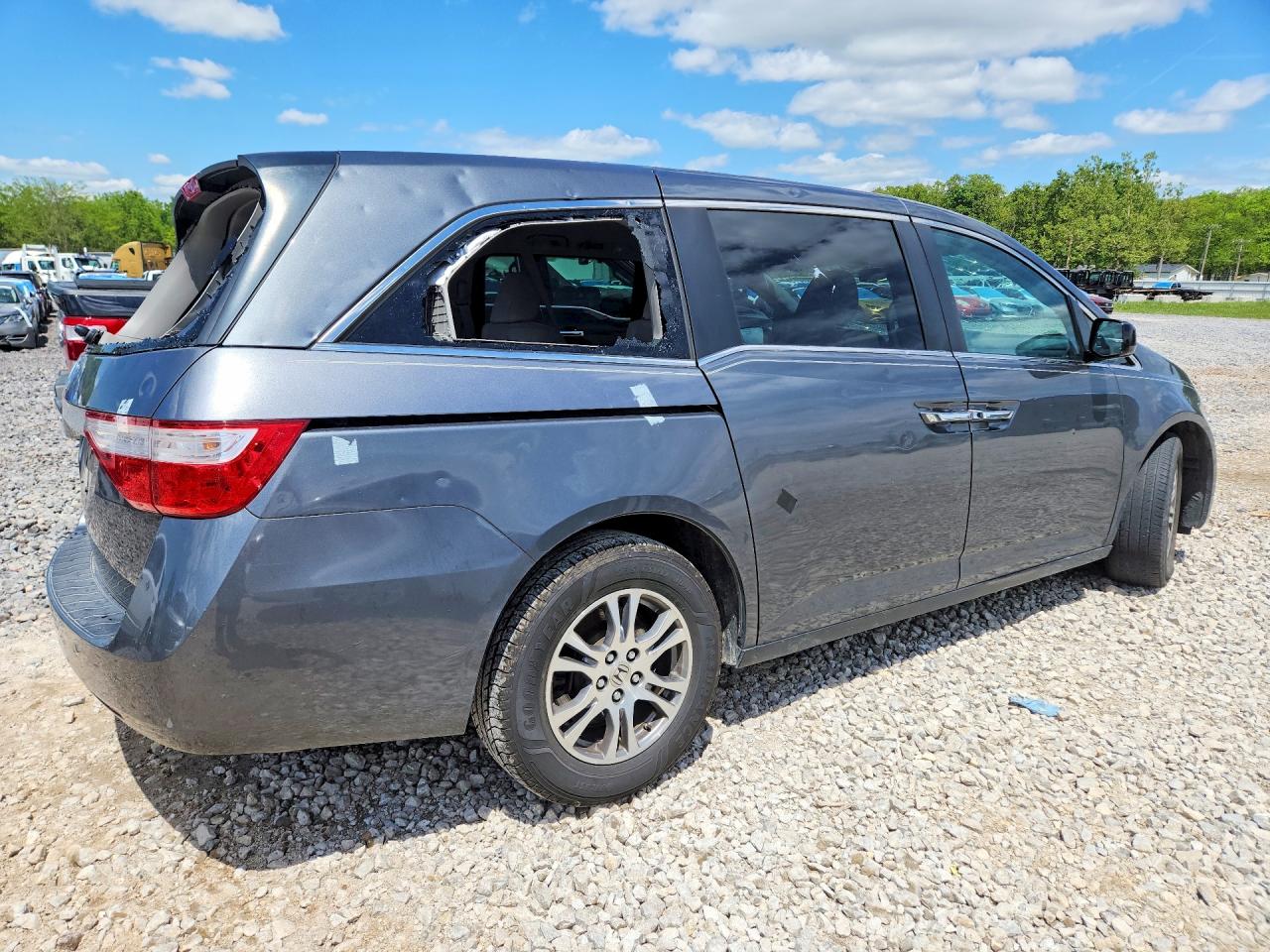 2013 Honda Odyssey Ex Gray vin: 5FNRL5H43DB004232