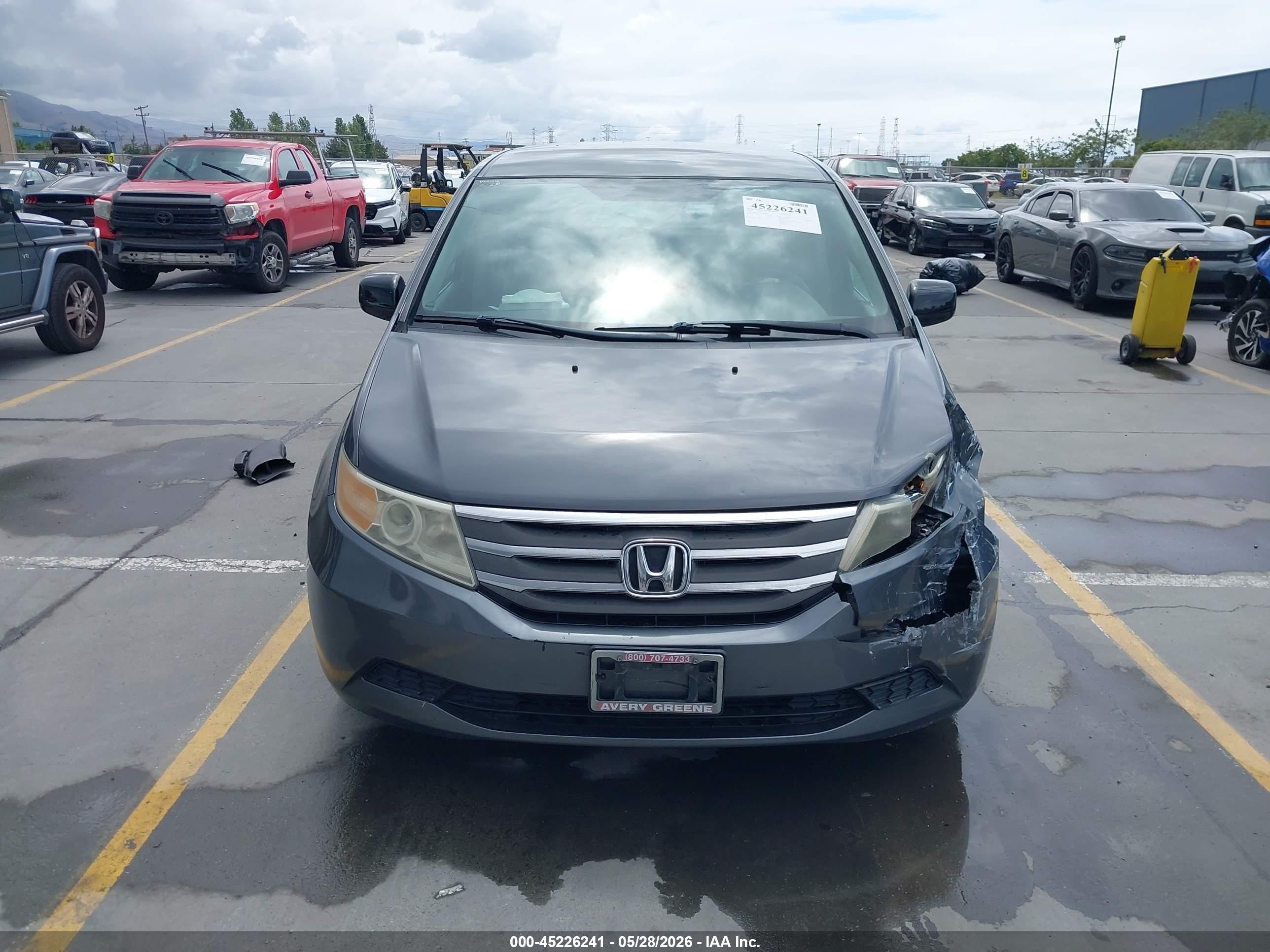 2013 Honda Odyssey Ex Gray vin: 5FNRL5H43DB007485