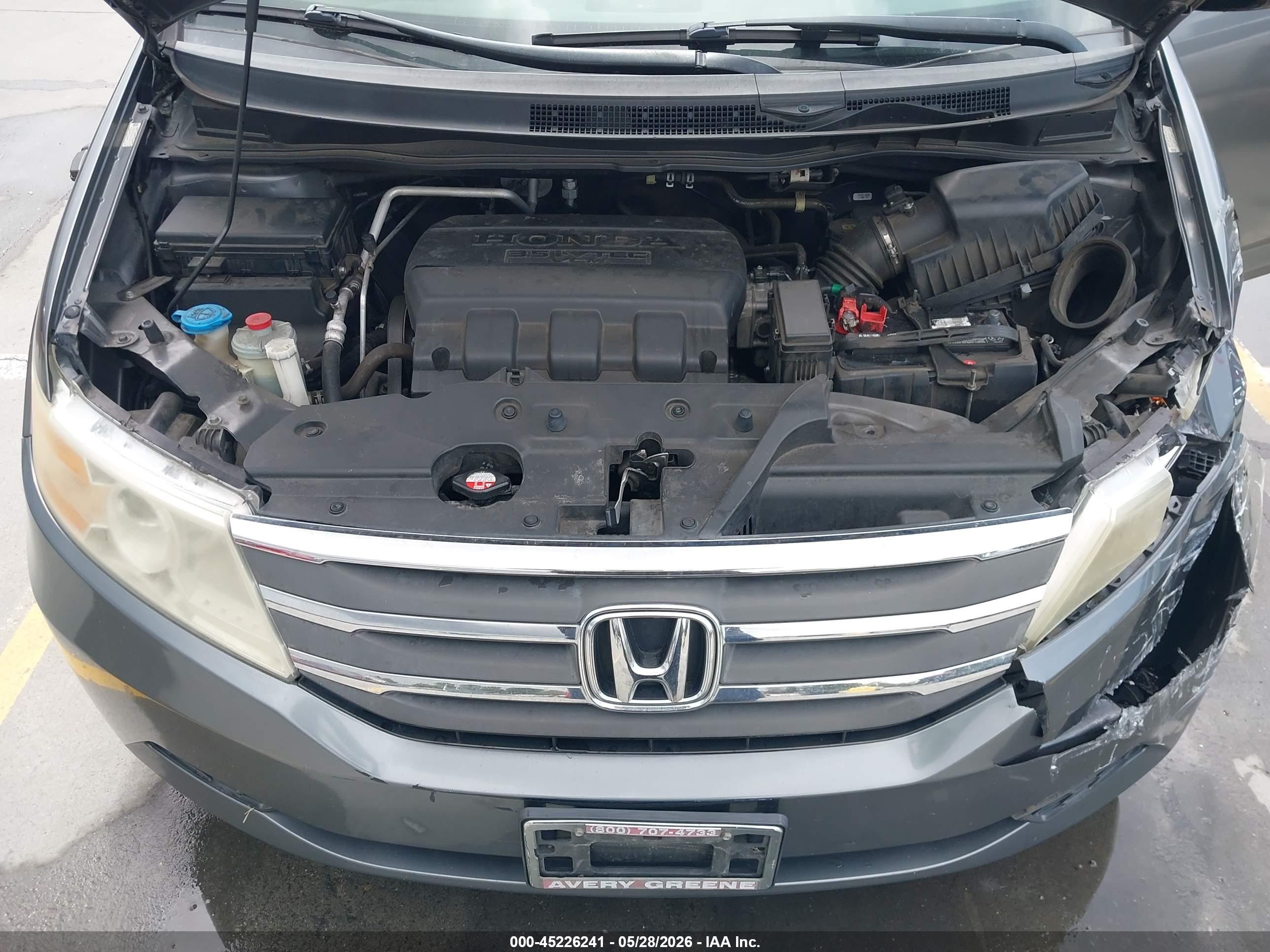 2013 Honda Odyssey Ex Gray vin: 5FNRL5H43DB007485