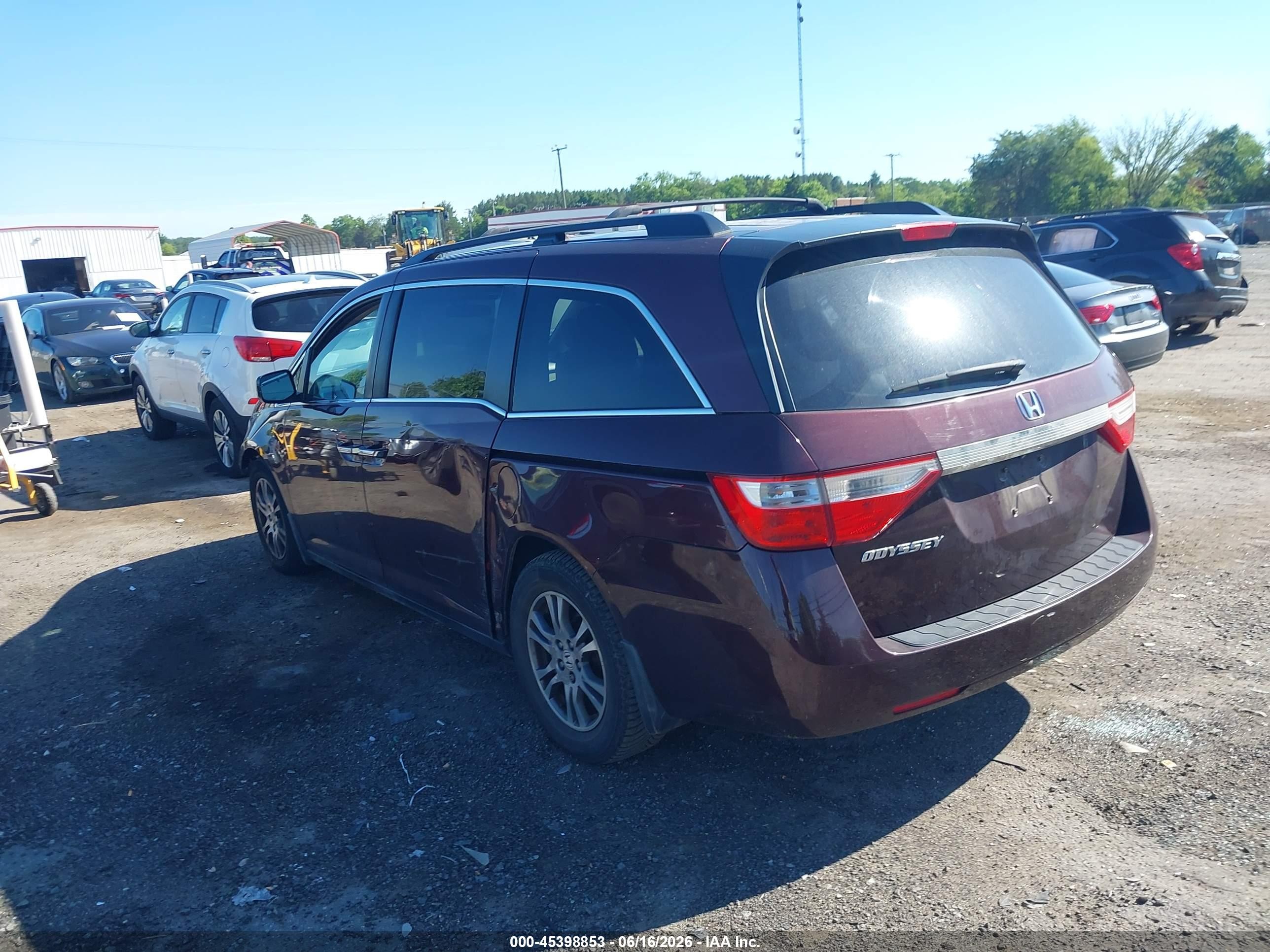 2013 Honda Odyssey Ex Red vin: 5FNRL5H43DB075446