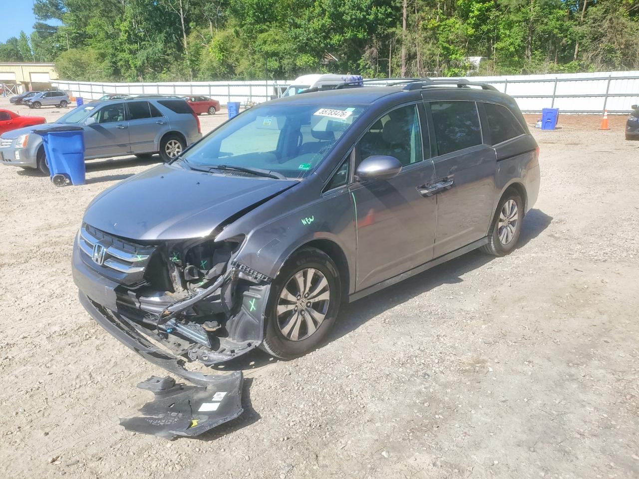 2014 Honda Odyssey Ex Gray vin: 5FNRL5H43EB007911