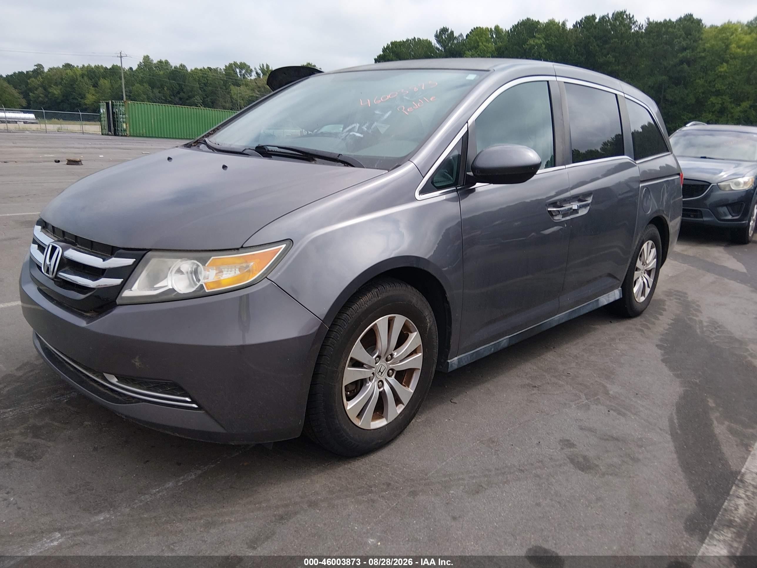 2014 Honda Odyssey Ex Gray vin: 5FNRL5H43EB020884