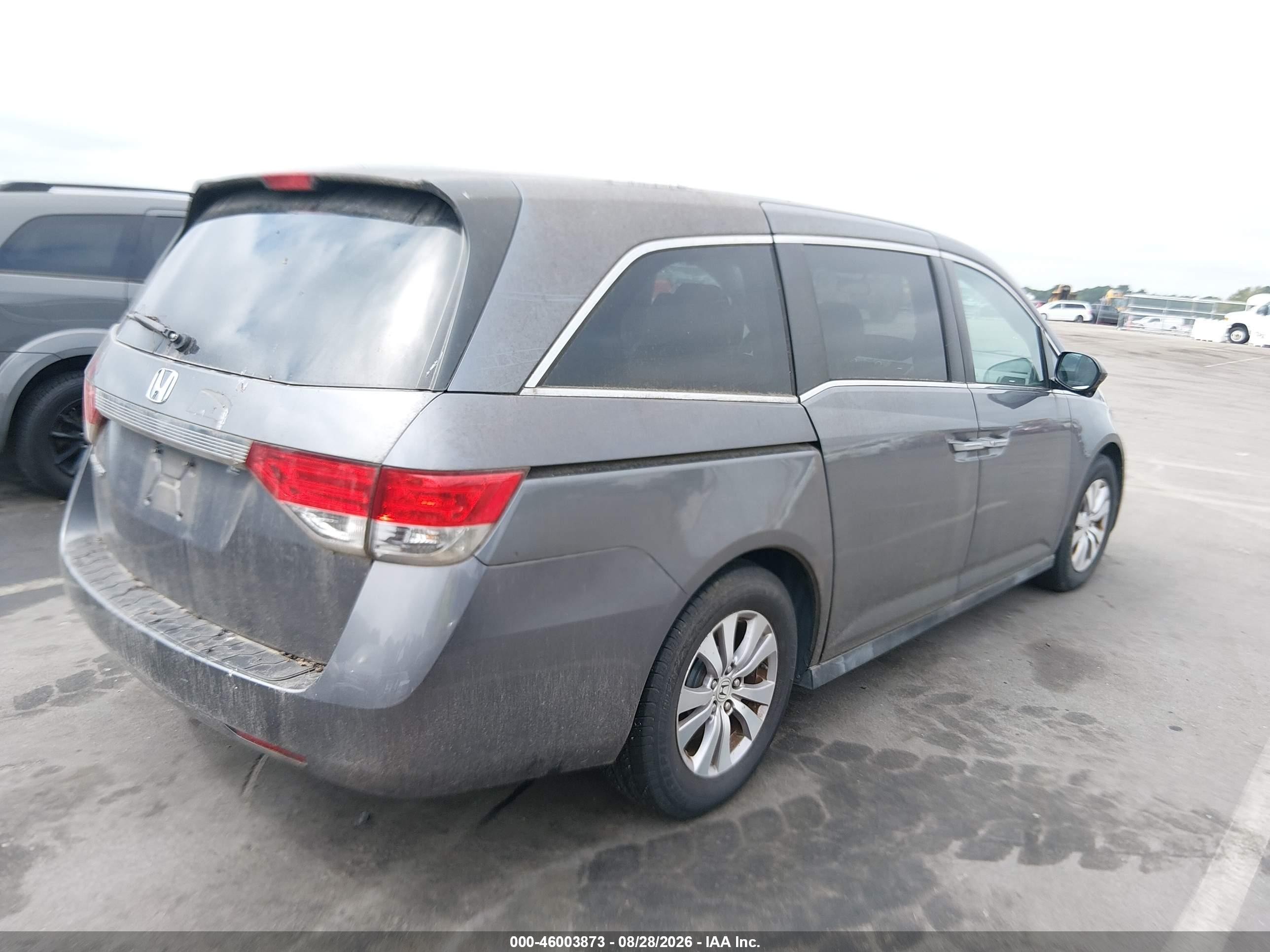 2014 Honda Odyssey Ex Gray vin: 5FNRL5H43EB020884