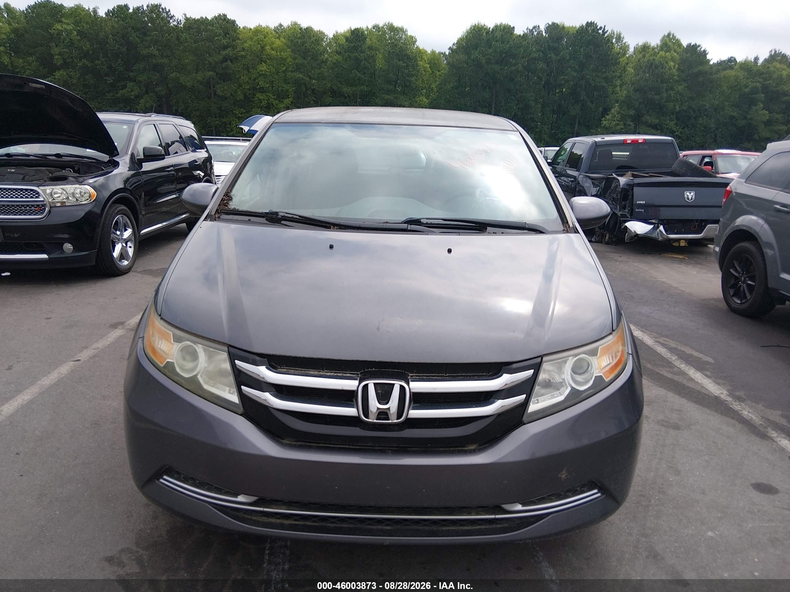 2014 Honda Odyssey Ex Gray vin: 5FNRL5H43EB020884