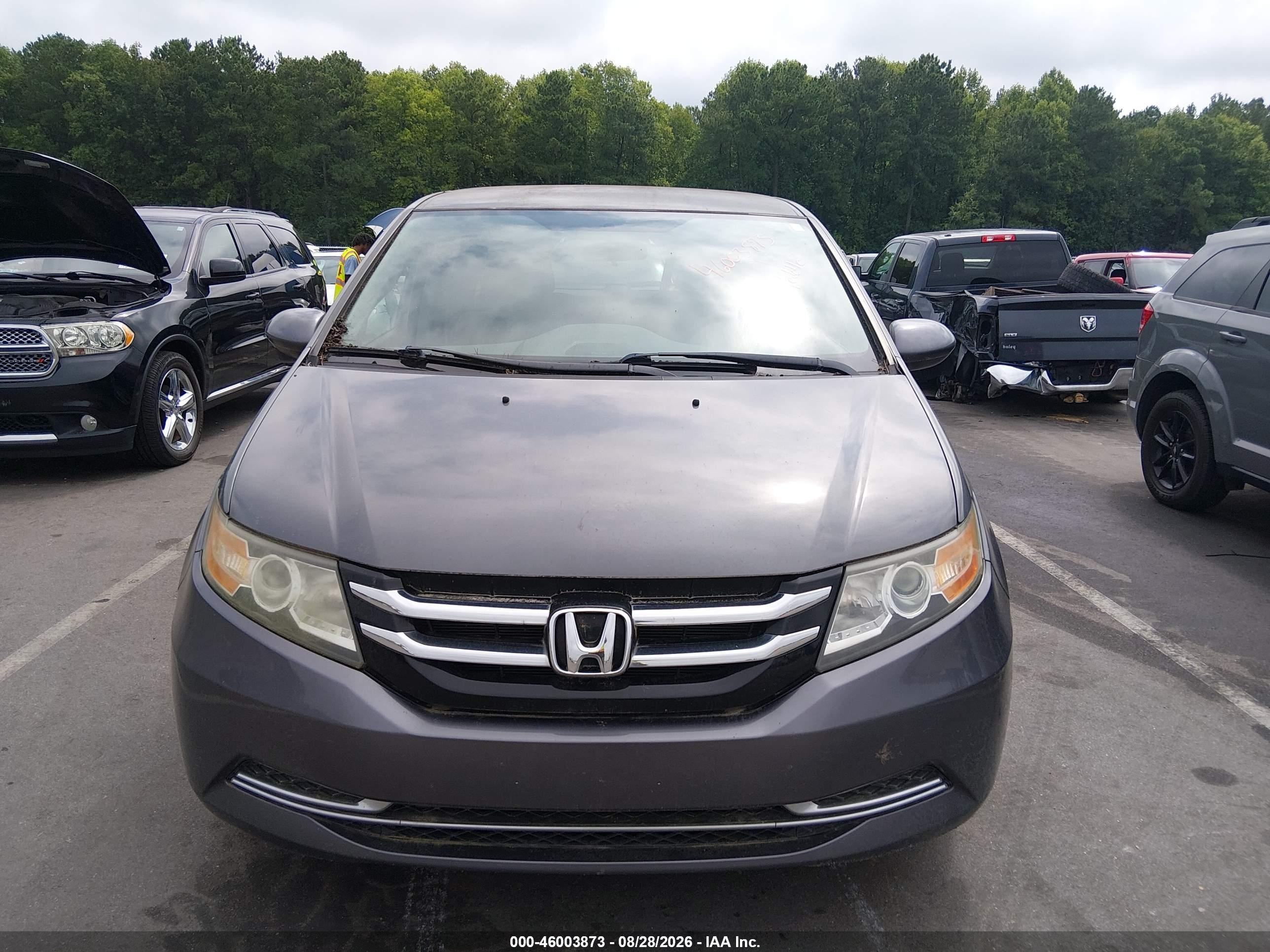 2014 Honda Odyssey Ex Gray vin: 5FNRL5H43EB020884