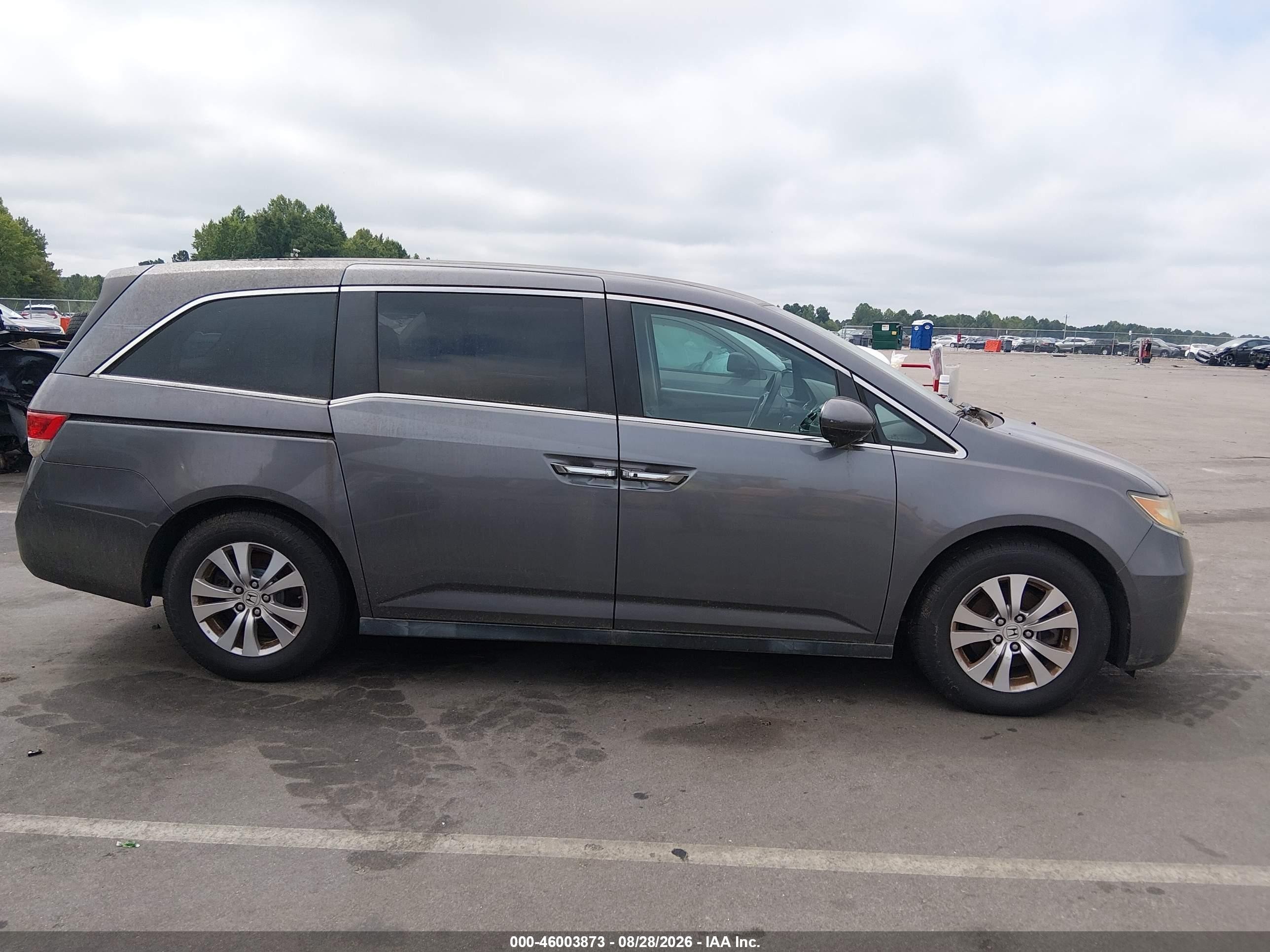 2014 Honda Odyssey Ex Gray vin: 5FNRL5H43EB020884