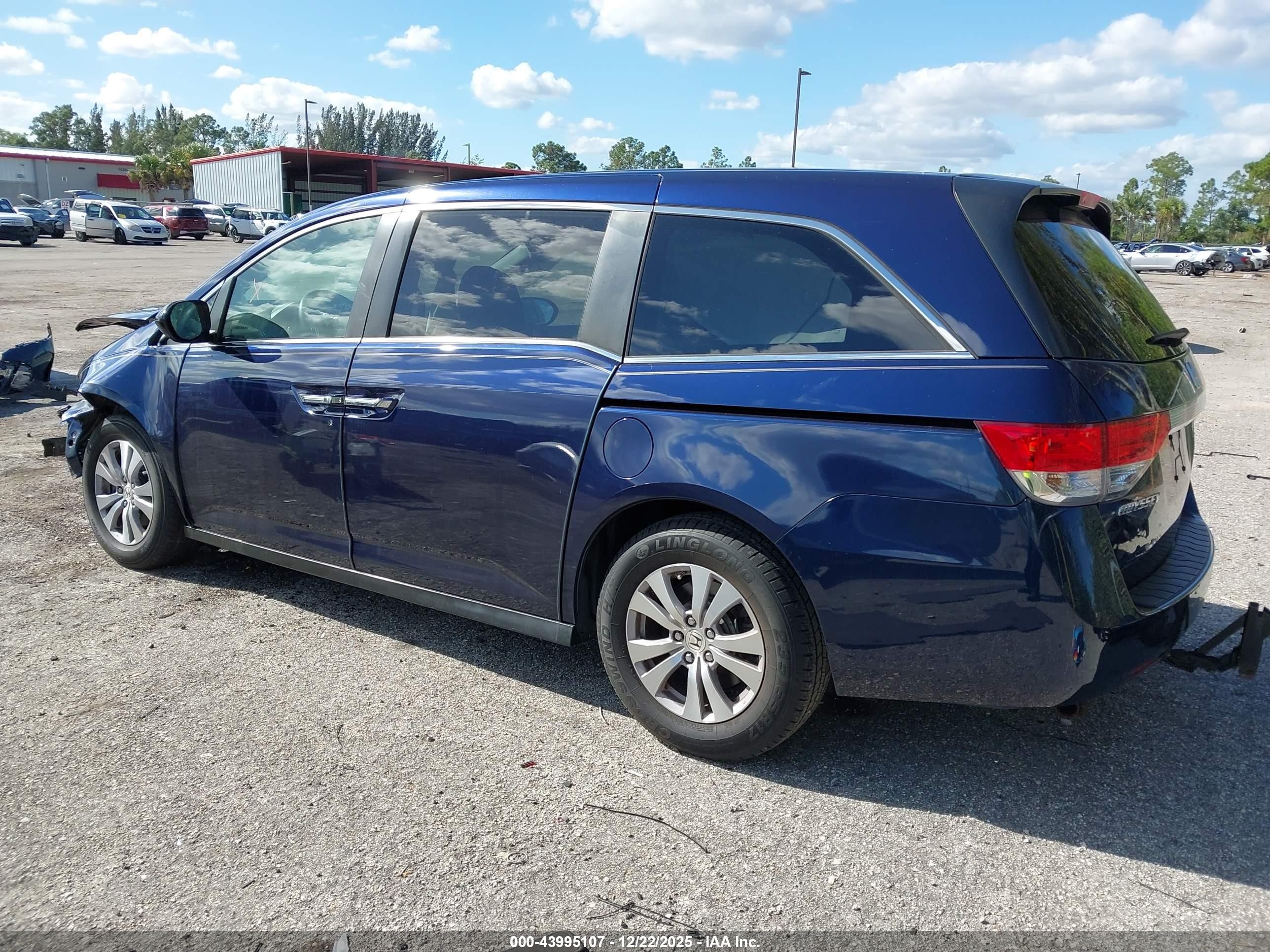 2014 Honda Odyssey Ex Navy vin: 5FNRL5H43EB043517