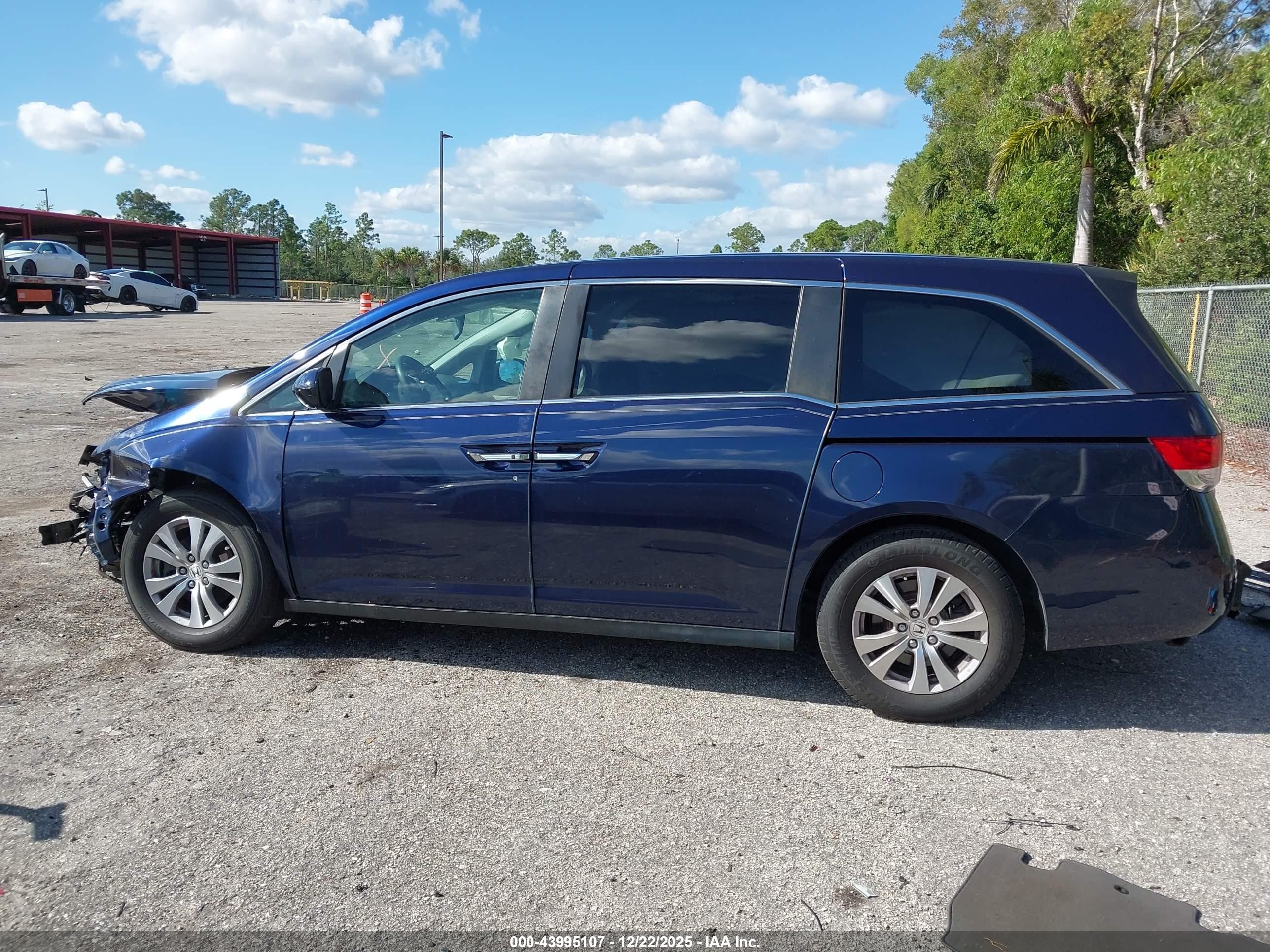 2014 Honda Odyssey Ex Navy vin: 5FNRL5H43EB043517