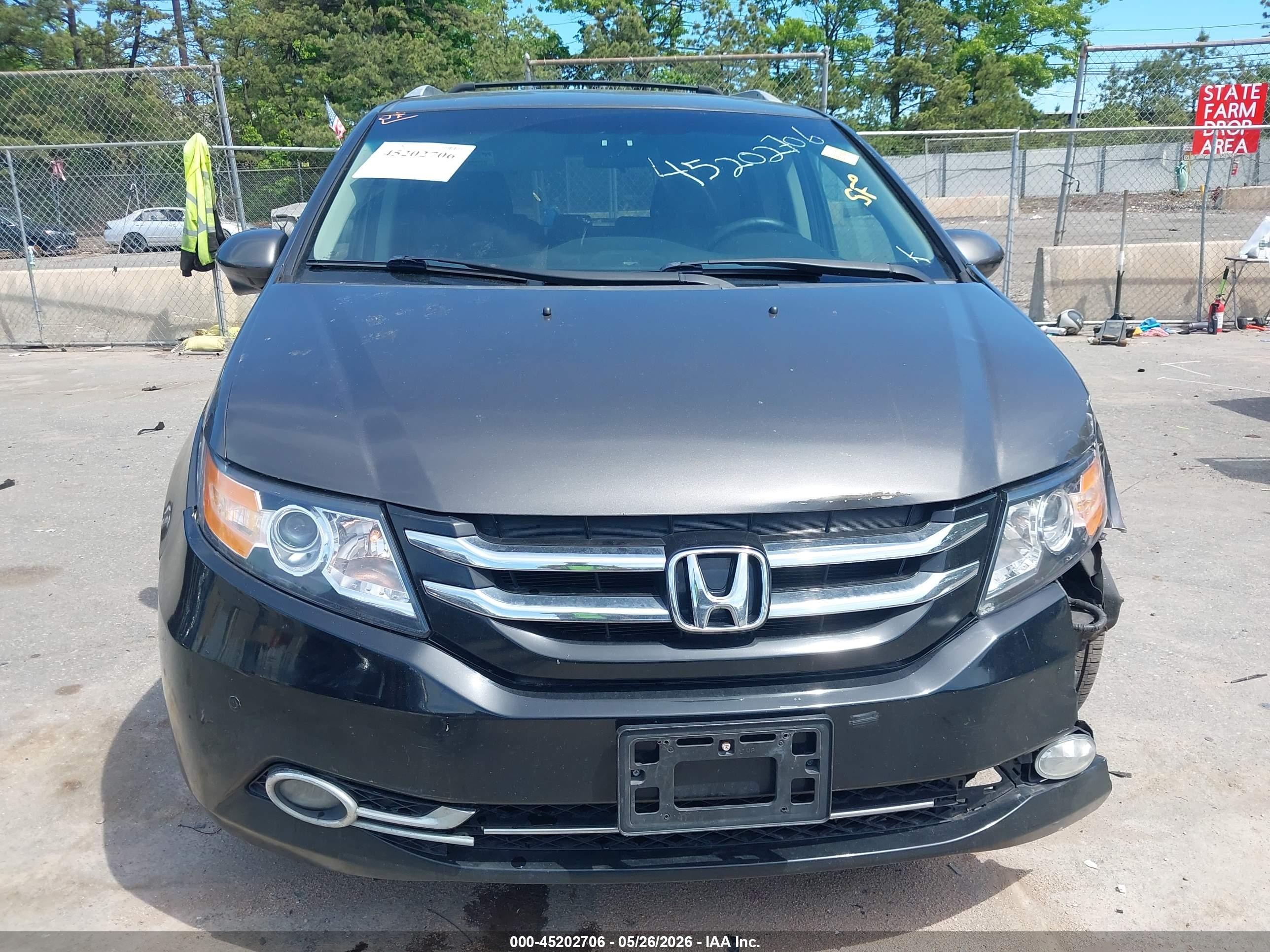 2014 Honda Odyssey Ex Gray vin: 5FNRL5H43EB112089