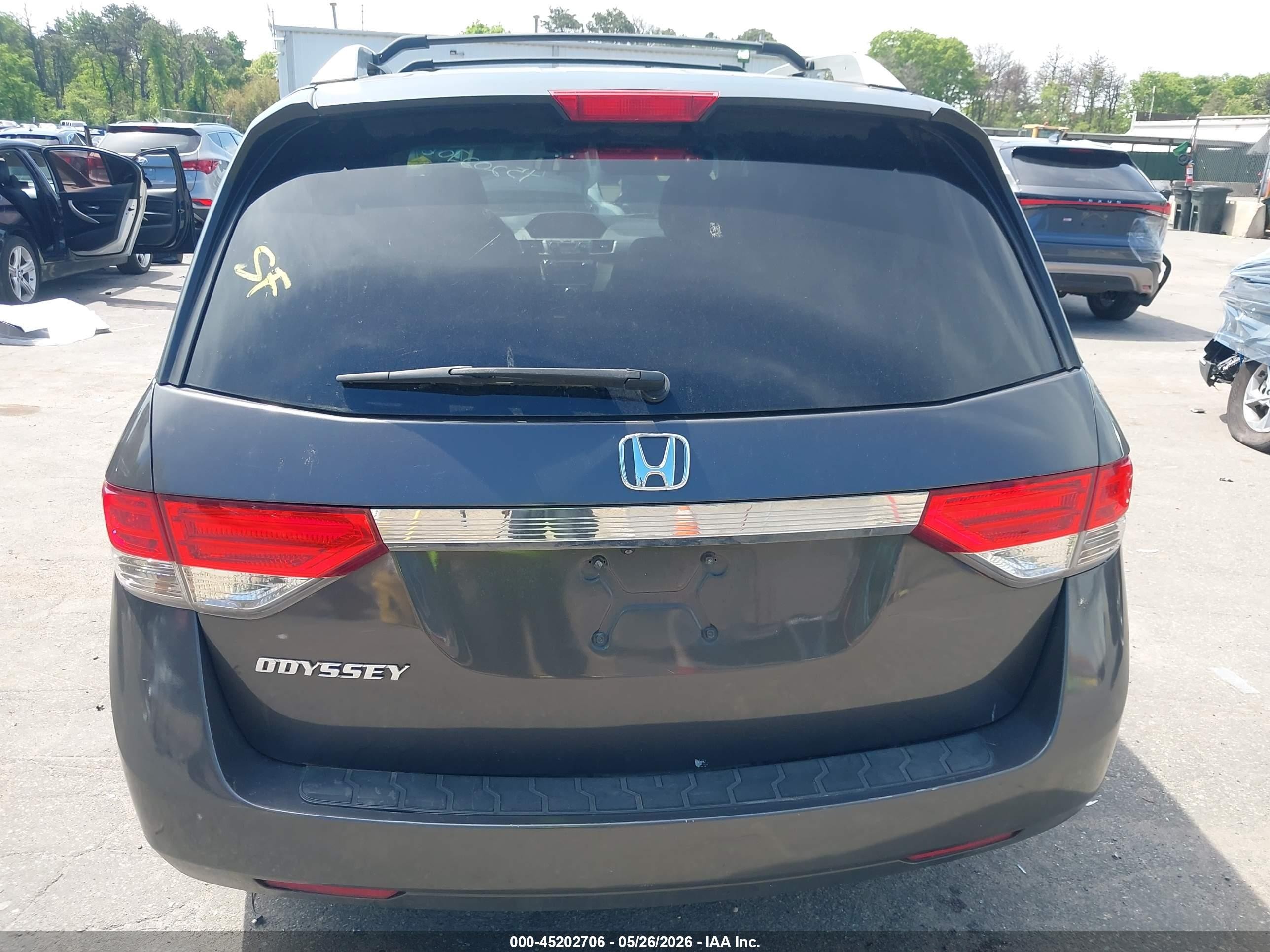 2014 Honda Odyssey Ex Gray vin: 5FNRL5H43EB112089
