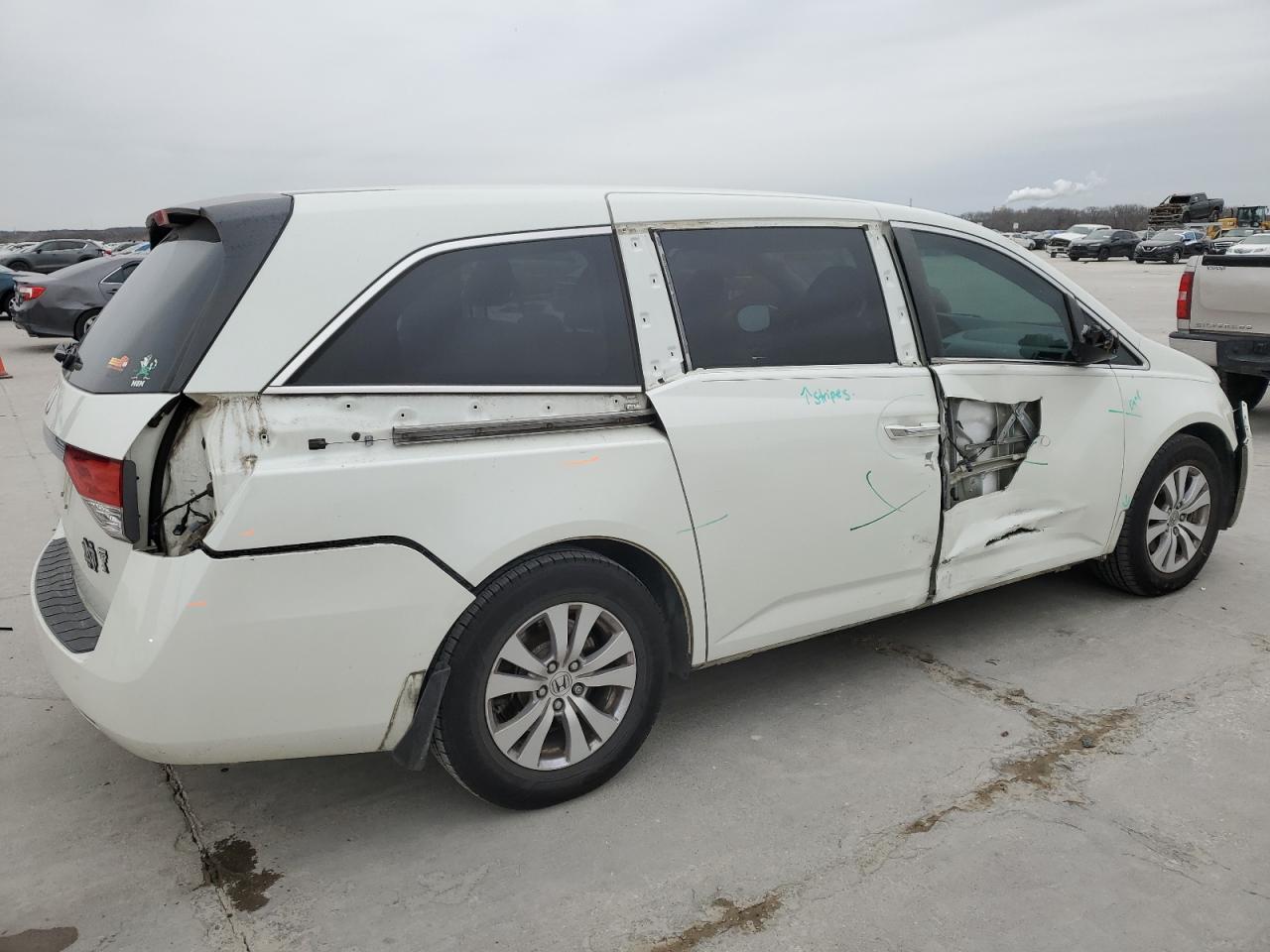2015 Honda Odyssey Ex White vin: 5FNRL5H43FB034284