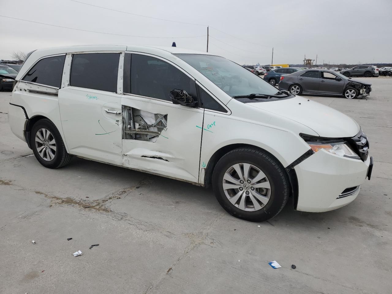 2015 Honda Odyssey Ex White vin: 5FNRL5H43FB034284