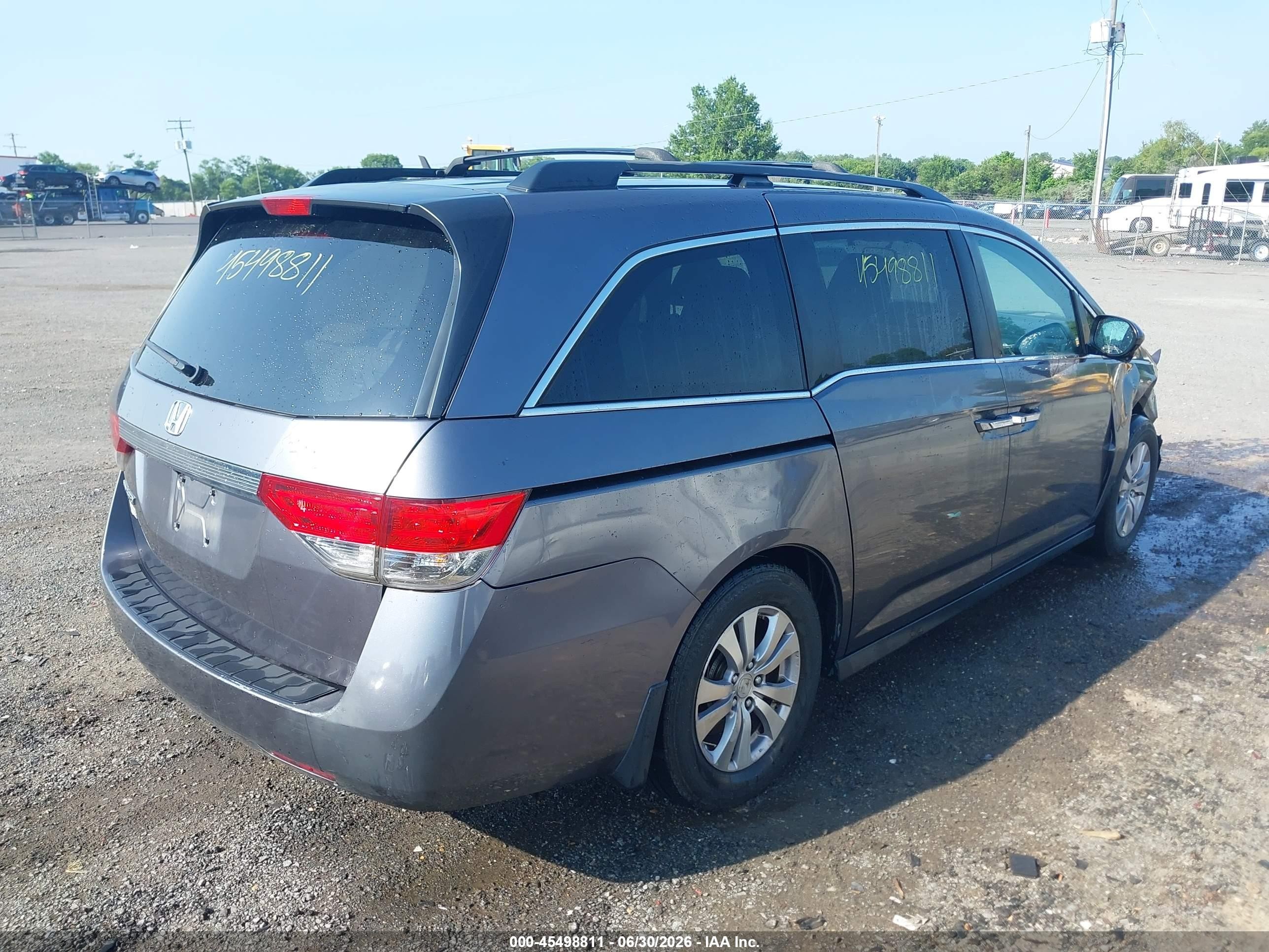 2015 Honda Odyssey Ex Gray vin: 5FNRL5H43FB062814