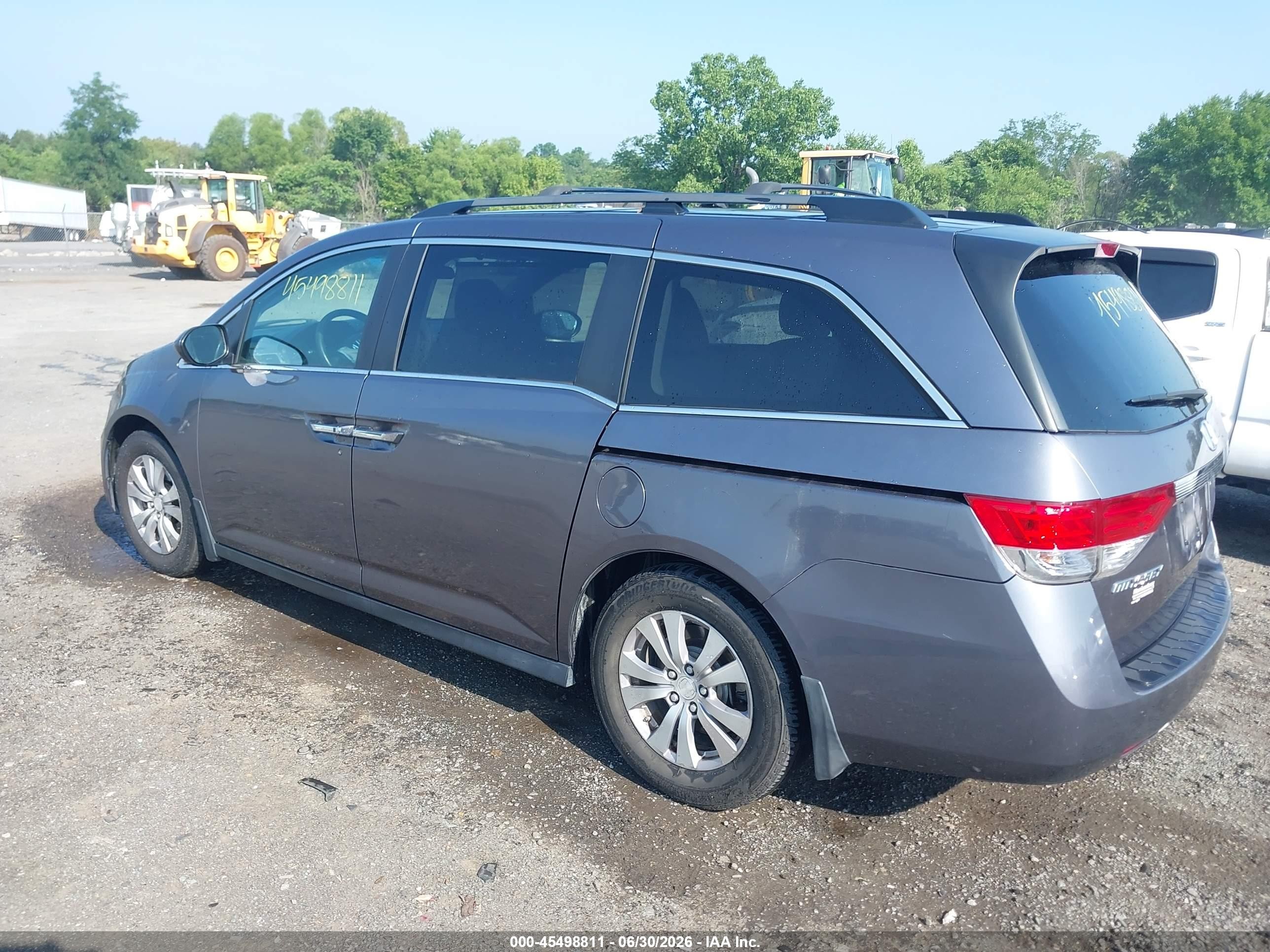 2015 Honda Odyssey Ex Gray vin: 5FNRL5H43FB062814