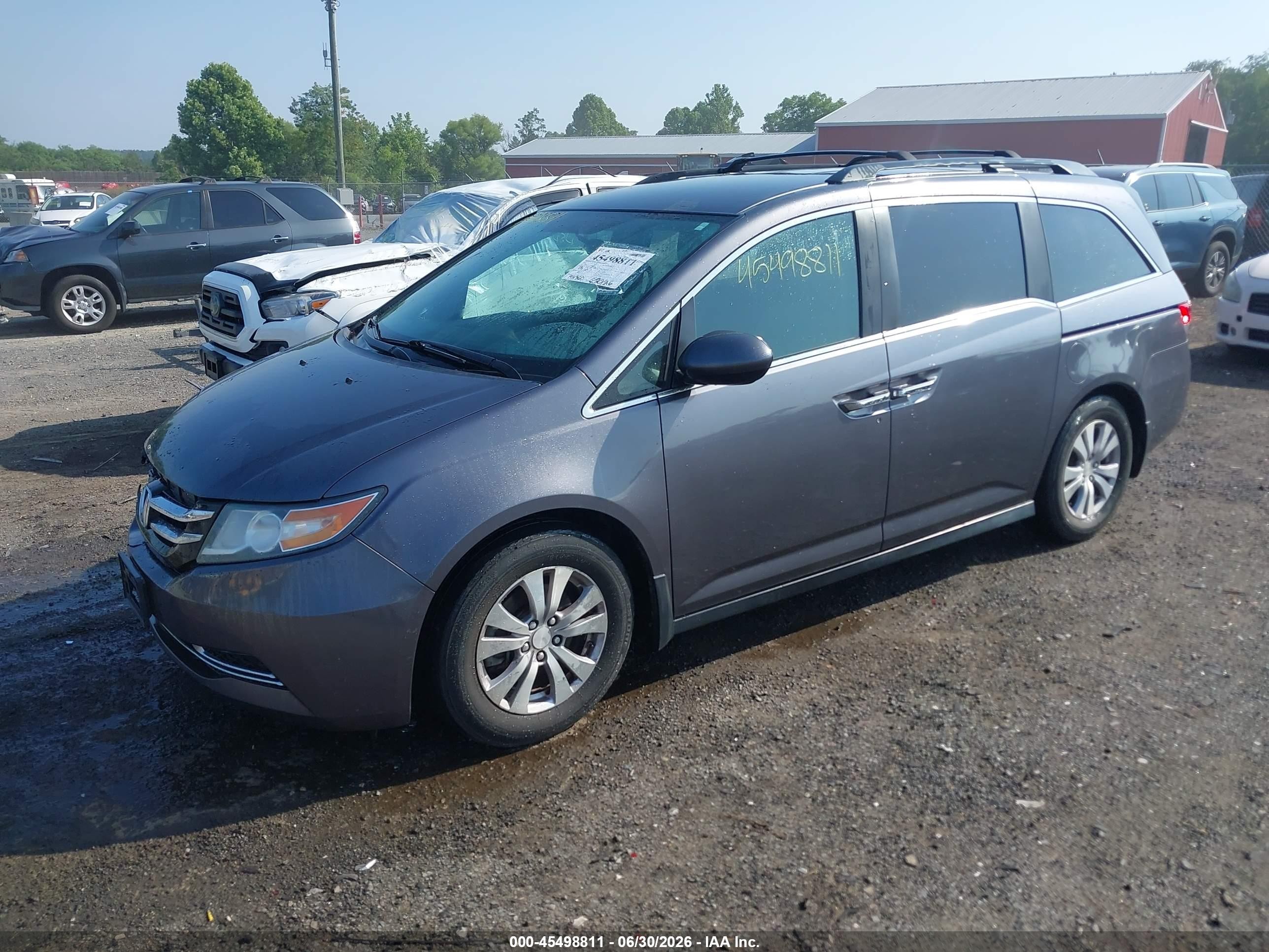 2015 Honda Odyssey Ex Gray vin: 5FNRL5H43FB062814