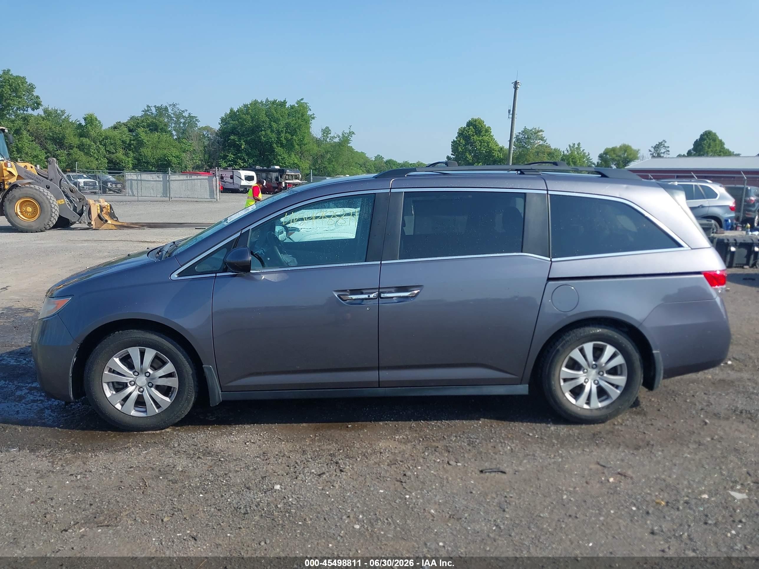 2015 Honda Odyssey Ex Gray vin: 5FNRL5H43FB062814