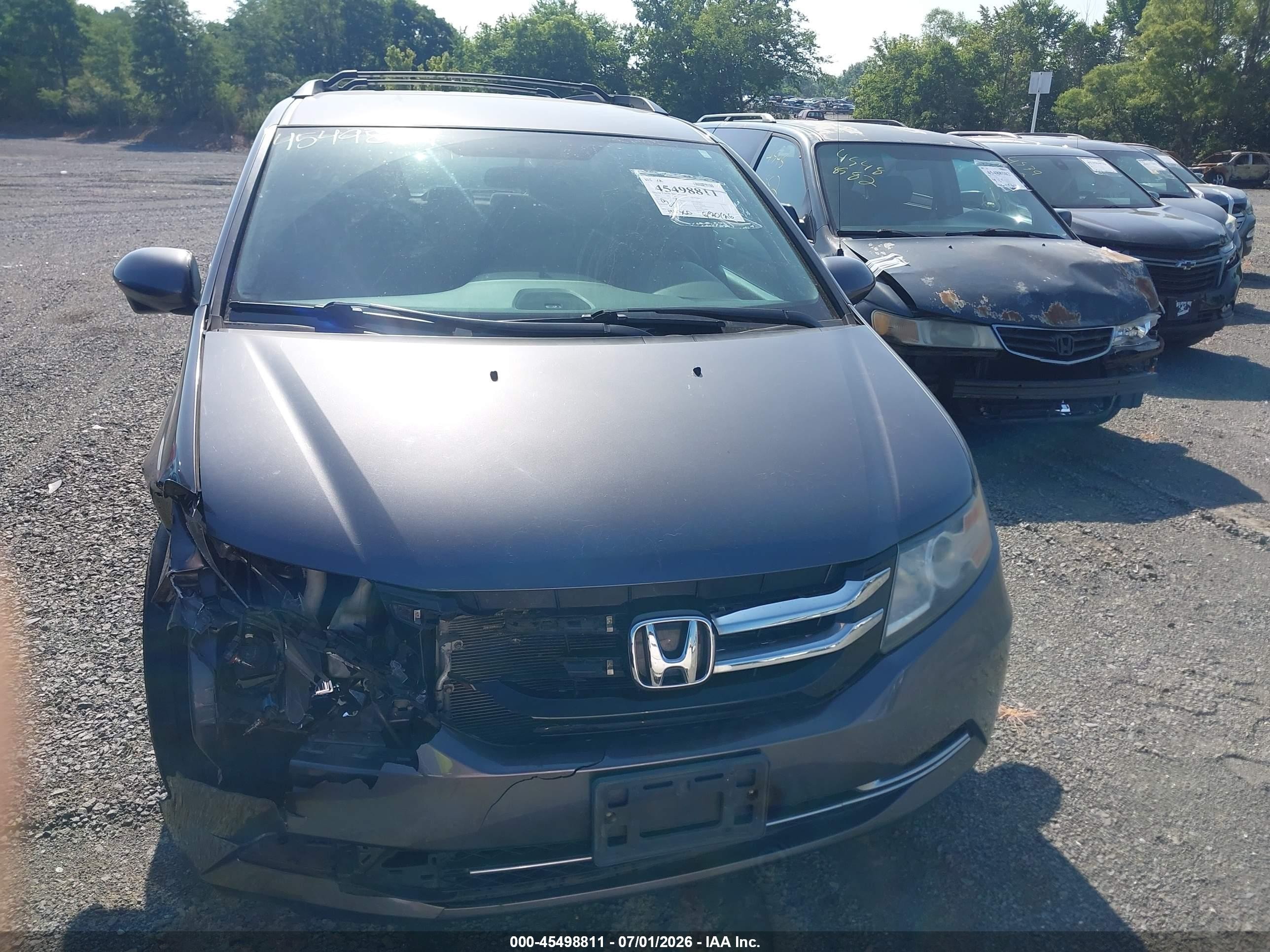 2015 Honda Odyssey Ex Gray vin: 5FNRL5H43FB062814