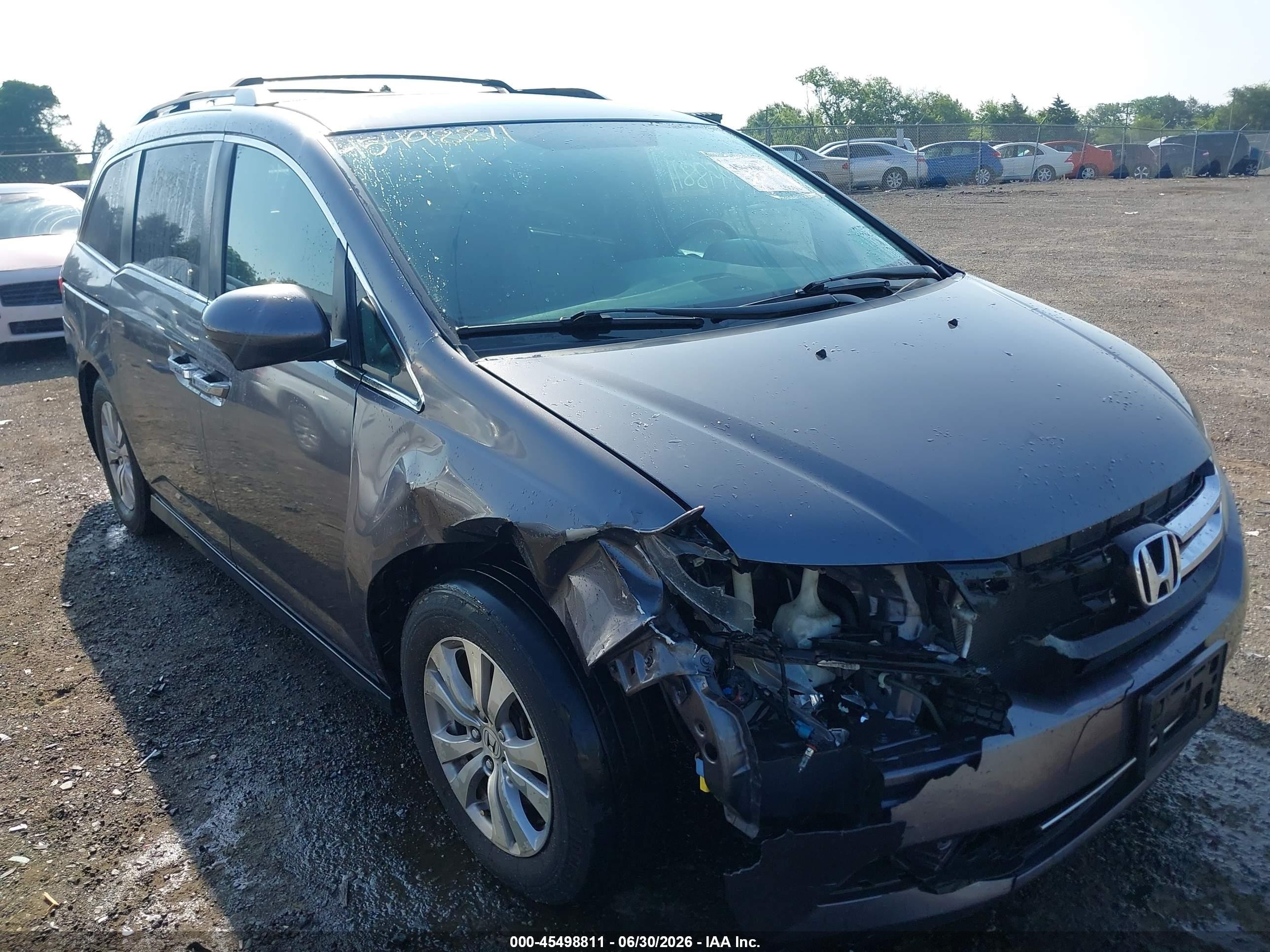 2015 Honda Odyssey Ex Gray vin: 5FNRL5H43FB062814