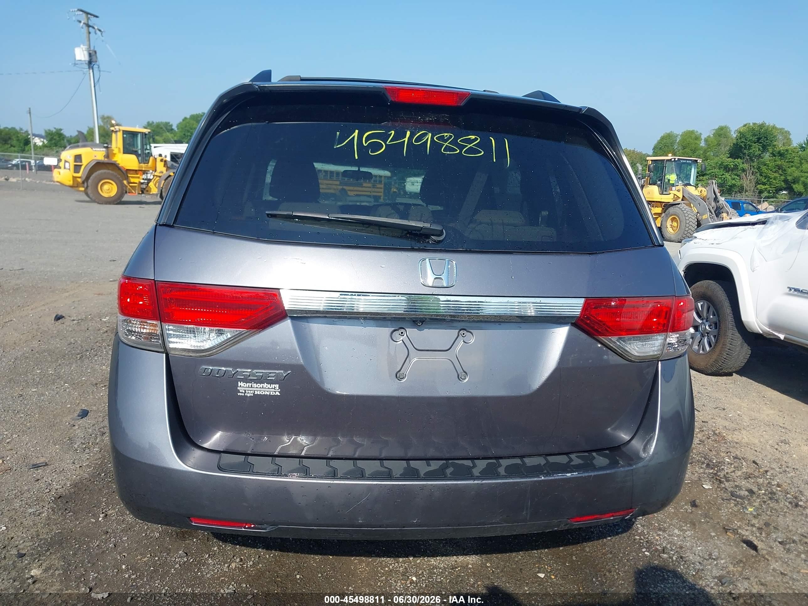 2015 Honda Odyssey Ex Gray vin: 5FNRL5H43FB062814