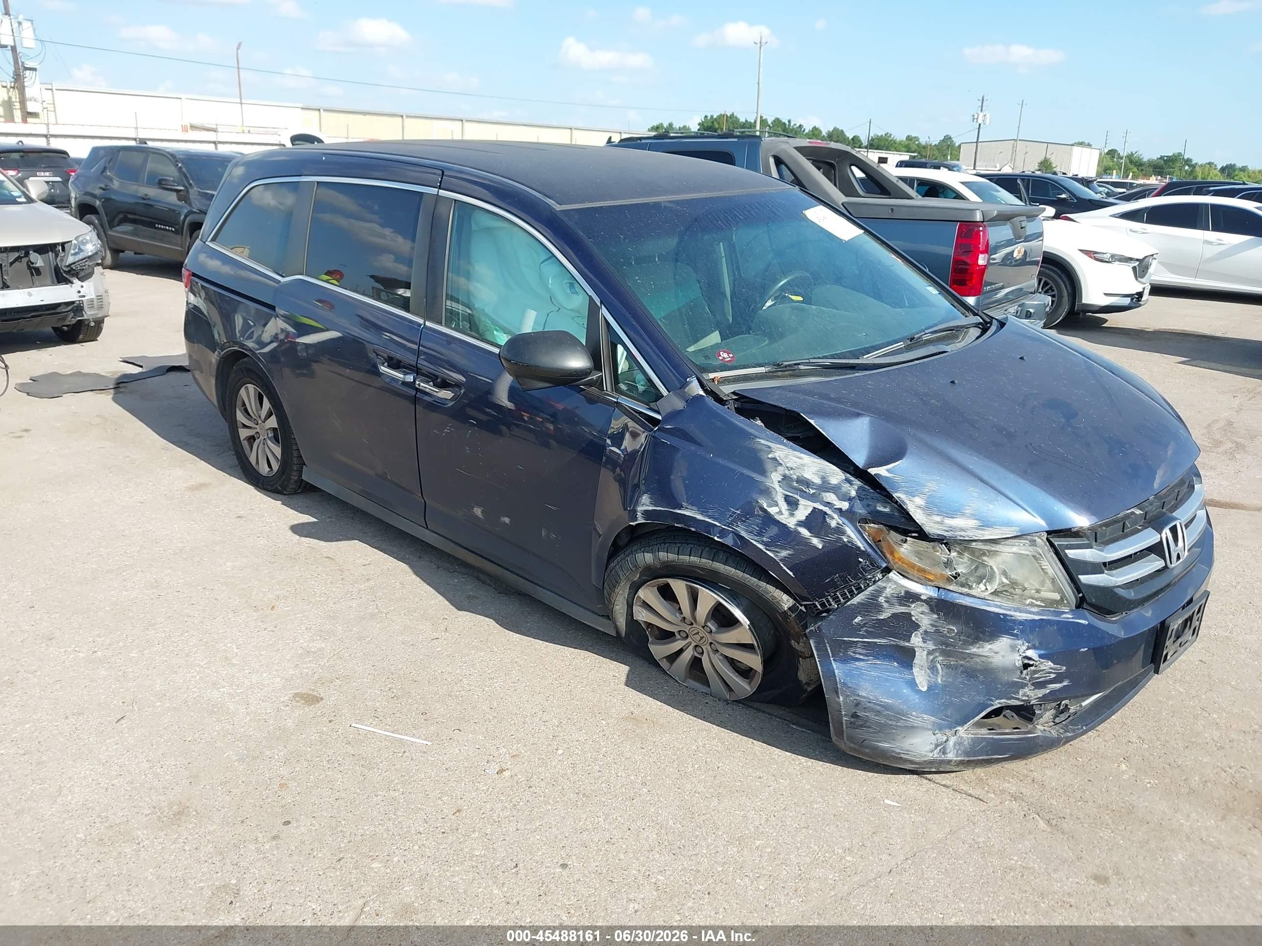 2015 Honda Odyssey Ex Dark Blue vin: 5FNRL5H43FB074221