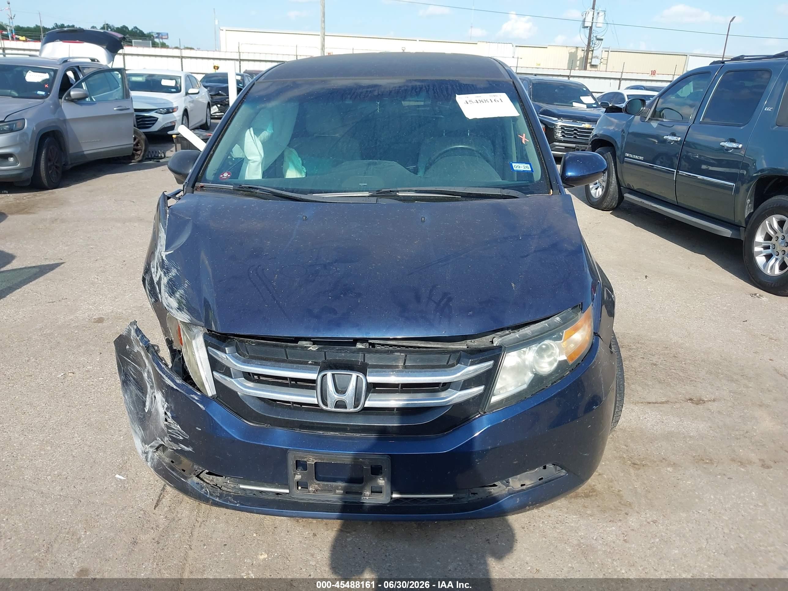 2015 Honda Odyssey Ex Dark Blue vin: 5FNRL5H43FB074221