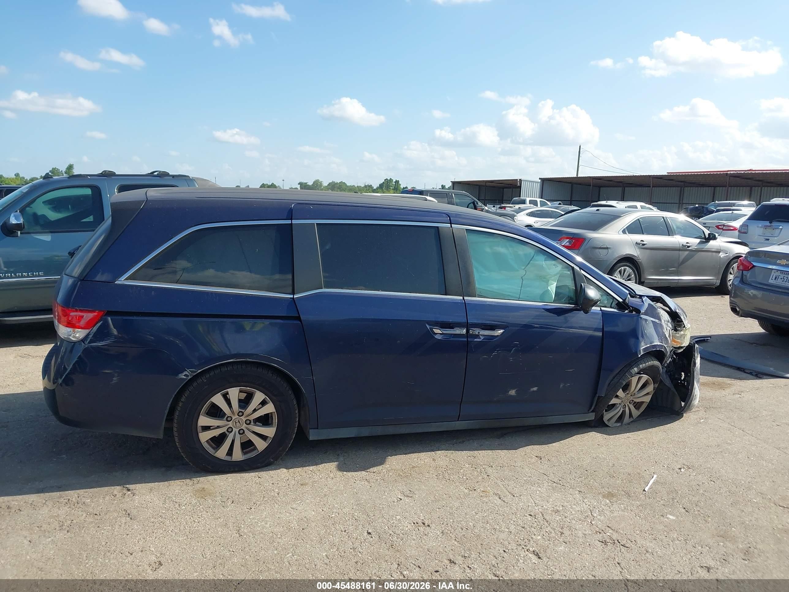 2015 Honda Odyssey Ex Dark Blue vin: 5FNRL5H43FB074221