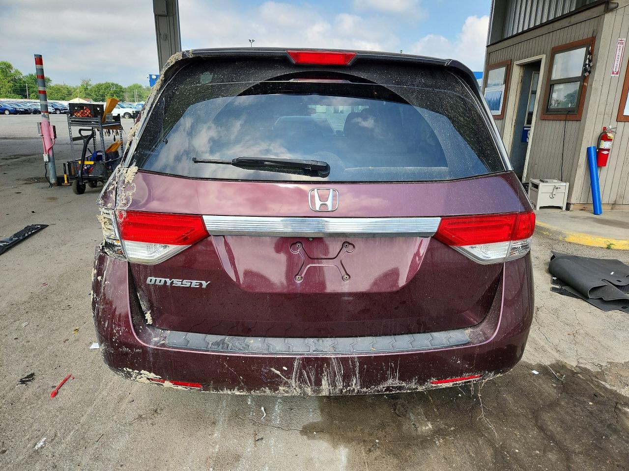 2015 Honda Odyssey Ex Burgundy vin: 5FNRL5H43FB099085