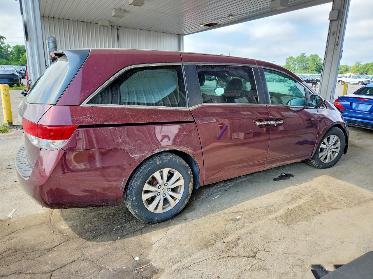 2015 Honda Odyssey Ex Burgundy vin: 5FNRL5H43FB099085