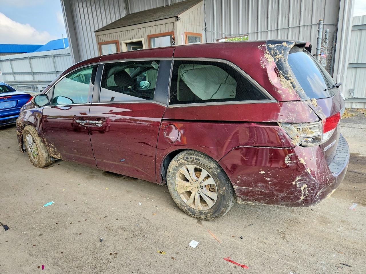 2015 Honda Odyssey Ex Burgundy vin: 5FNRL5H43FB099085