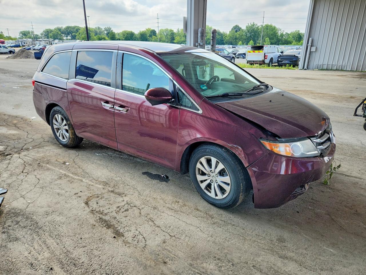2015 Honda Odyssey Ex Burgundy vin: 5FNRL5H43FB099085