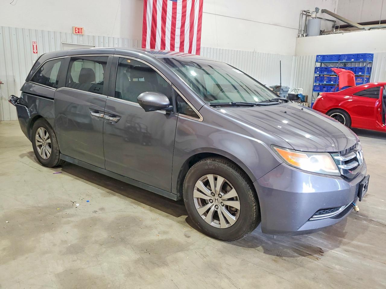 2015 Honda Odyssey Ex Gray vin: 5FNRL5H43FB117665