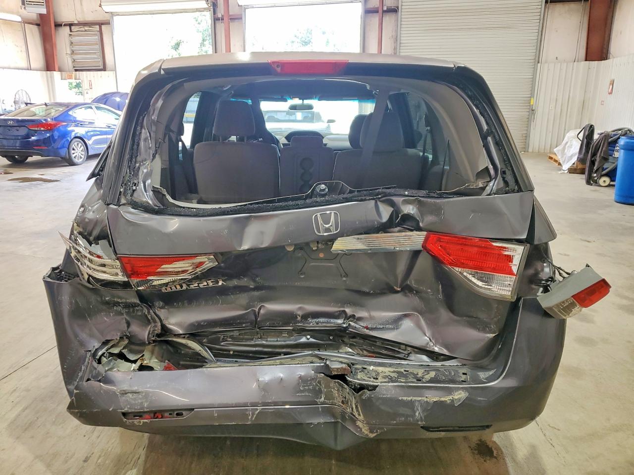2015 Honda Odyssey Ex Gray vin: 5FNRL5H43FB117665
