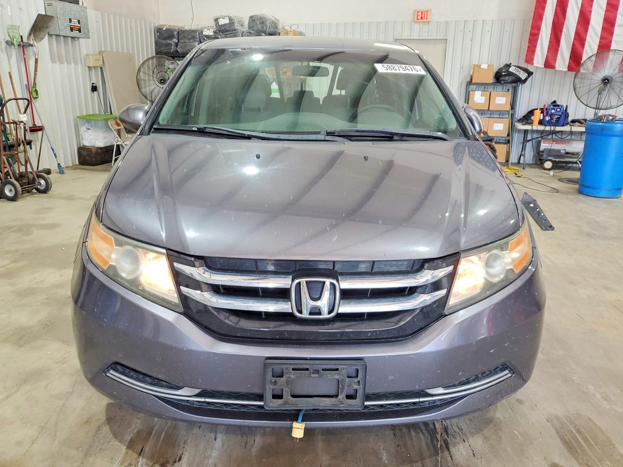 2015 Honda Odyssey Ex Gray vin: 5FNRL5H43FB117665