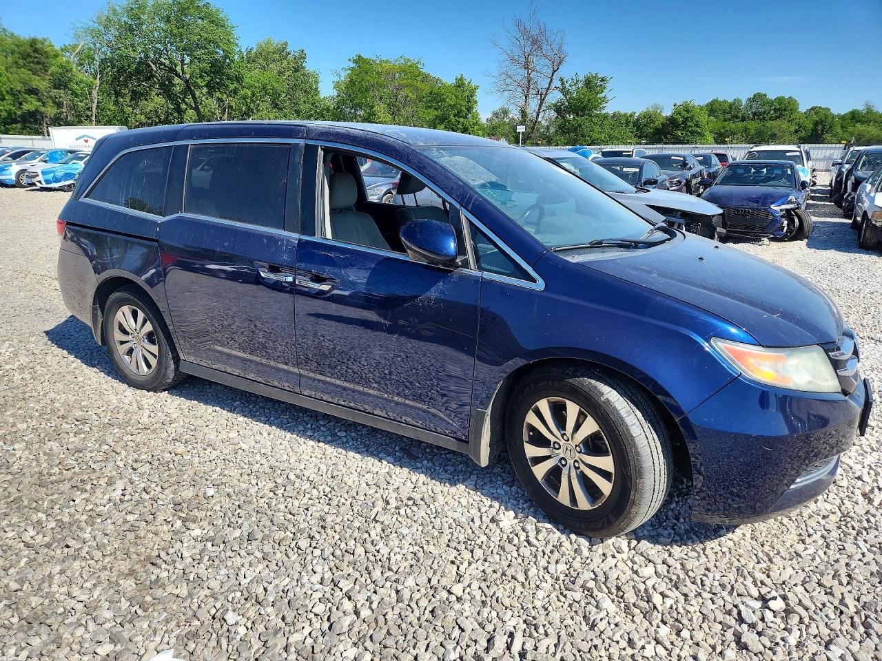 2015 Honda Odyssey Ex Blue vin: 5FNRL5H43FB123093