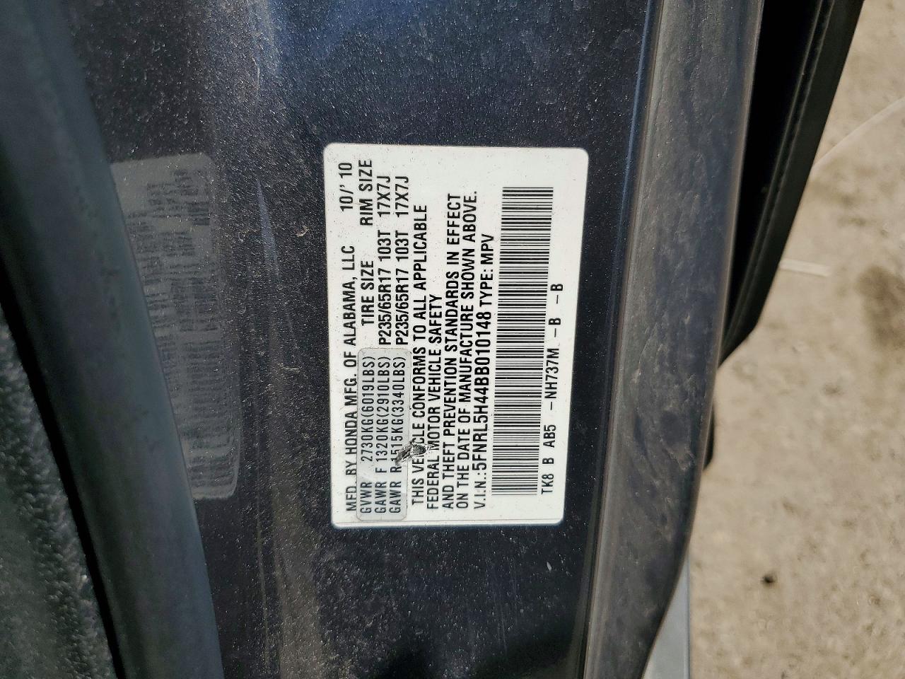 2011 Honda Odyssey Ex Silver vin: 5FNRL5H44BB010148