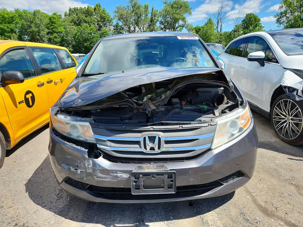 2012 Honda Odyssey Ex Gray vin: 5FNRL5H44CB136429