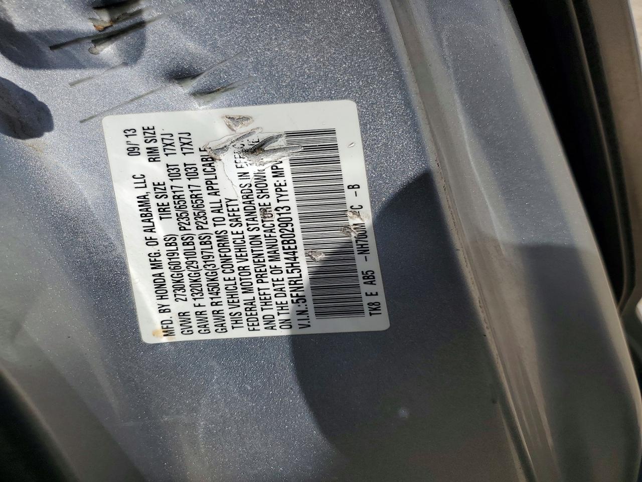 2014 Honda Odyssey Ex Silver vin: 5FNRL5H44EB029013