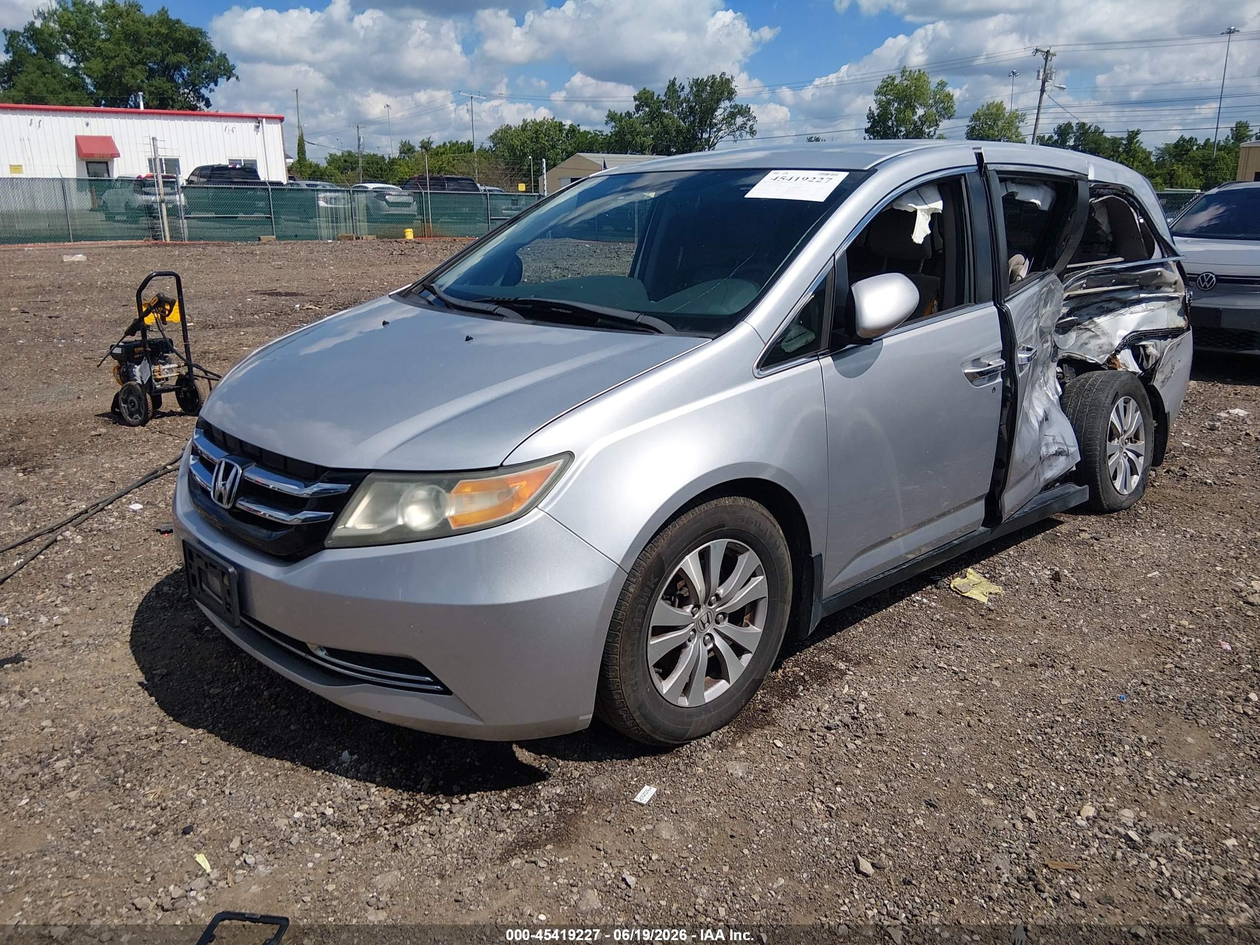 2014 Honda Odyssey Ex Gray vin: 5FNRL5H44EB030002