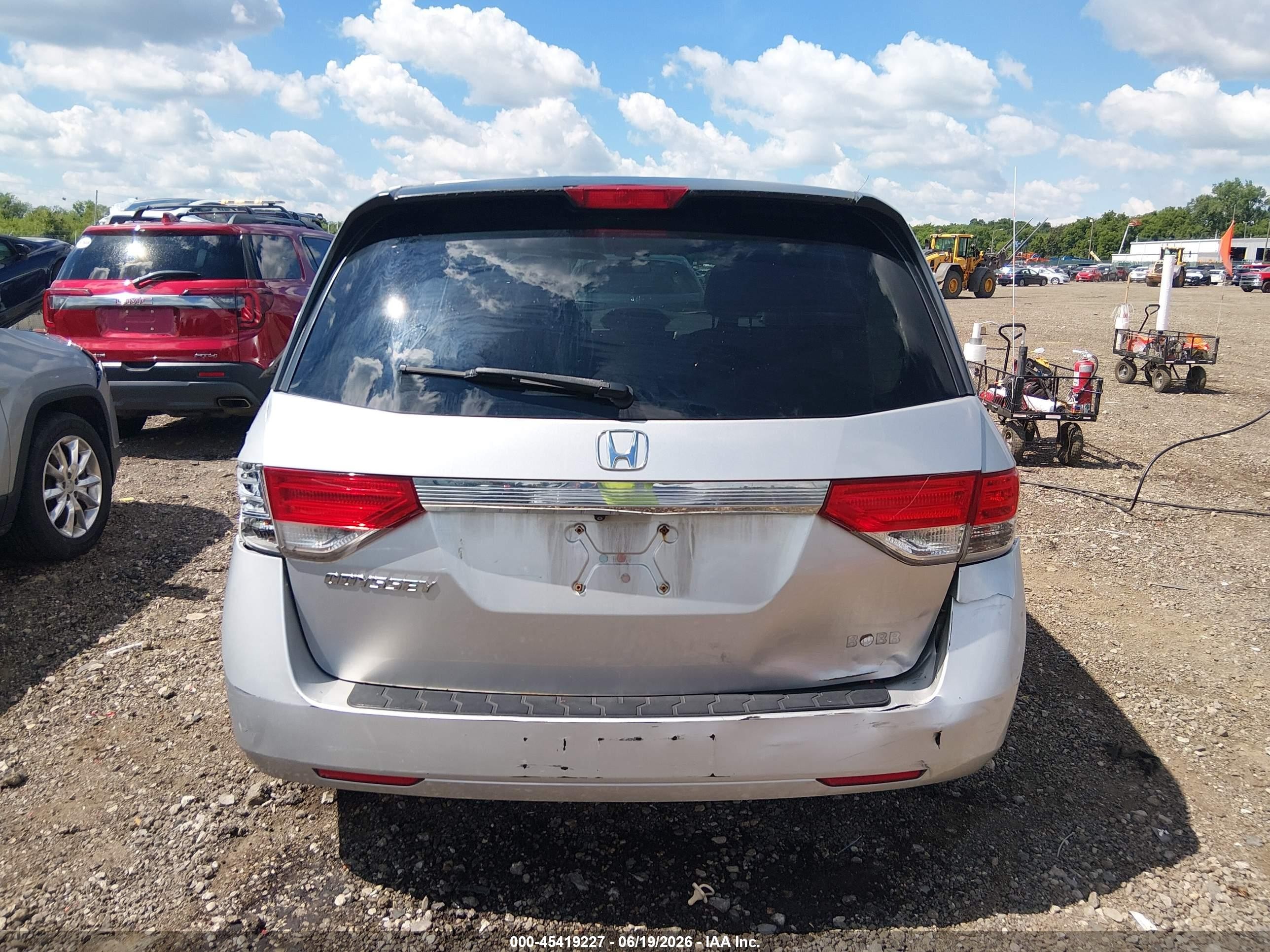 2014 Honda Odyssey Ex Gray vin: 5FNRL5H44EB030002
