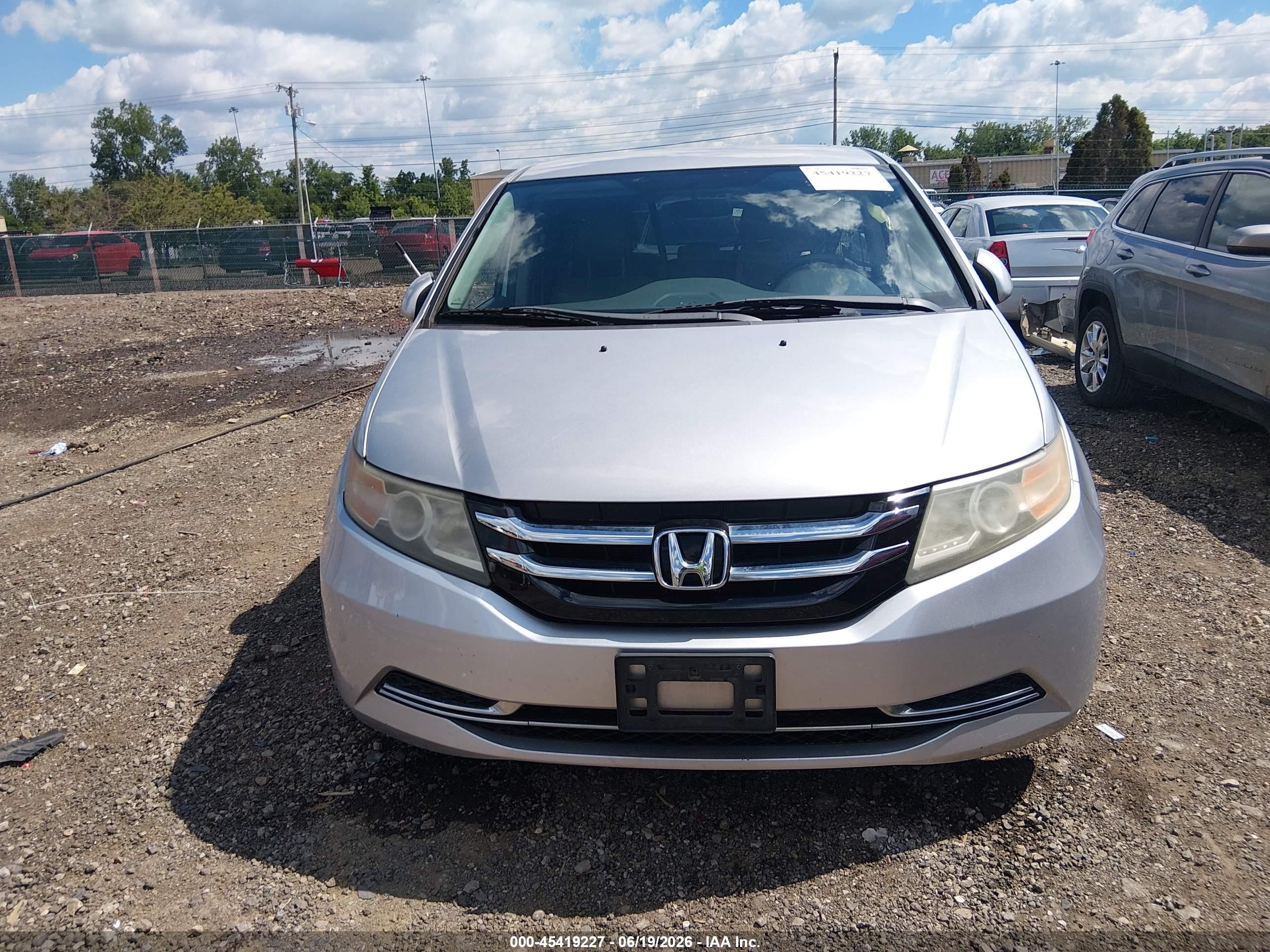 2014 Honda Odyssey Ex Gray vin: 5FNRL5H44EB030002