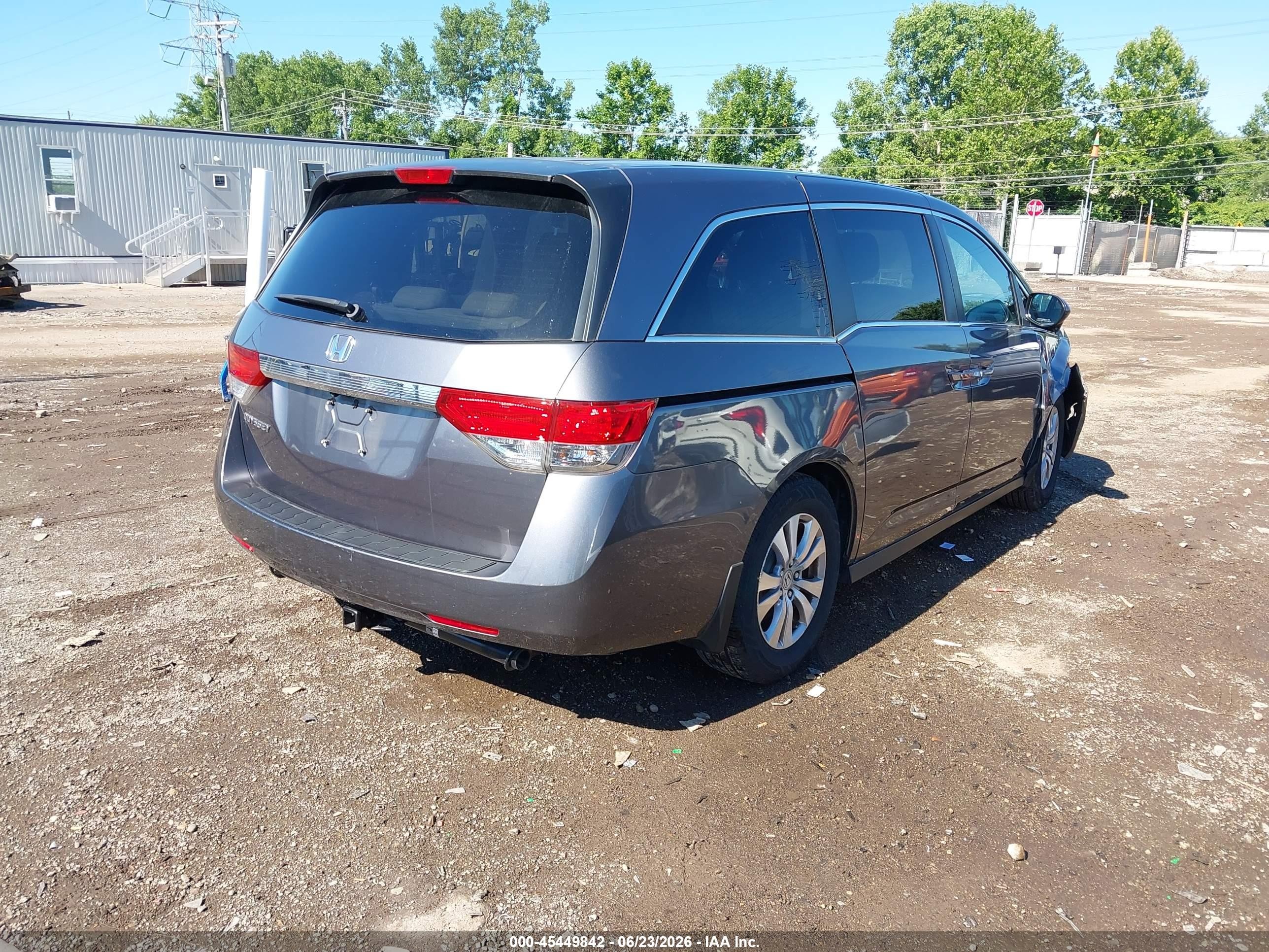 2014 Honda Odyssey Ex Gray vin: 5FNRL5H44EB075618