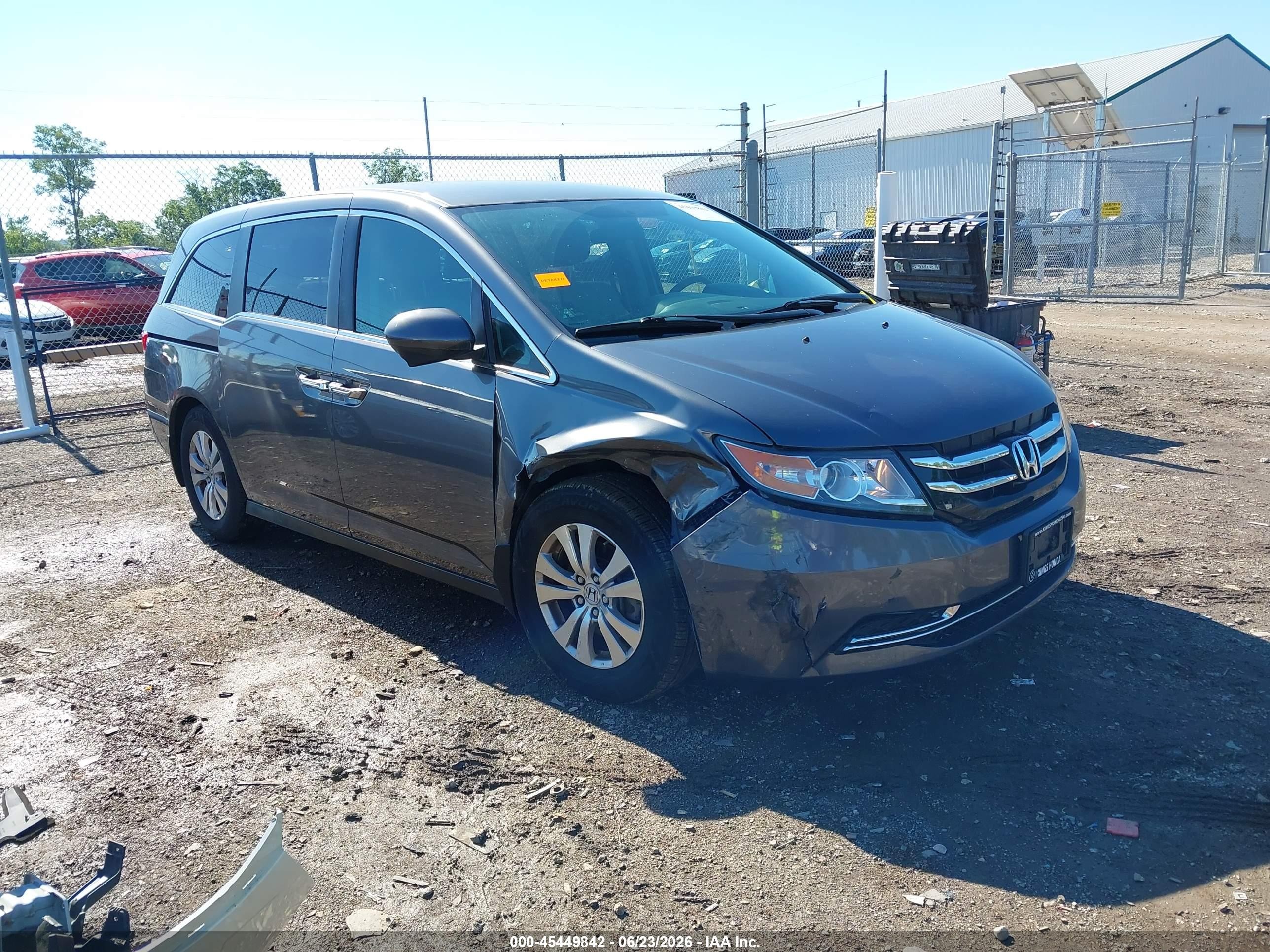 2014 Honda Odyssey Ex Gray vin: 5FNRL5H44EB075618