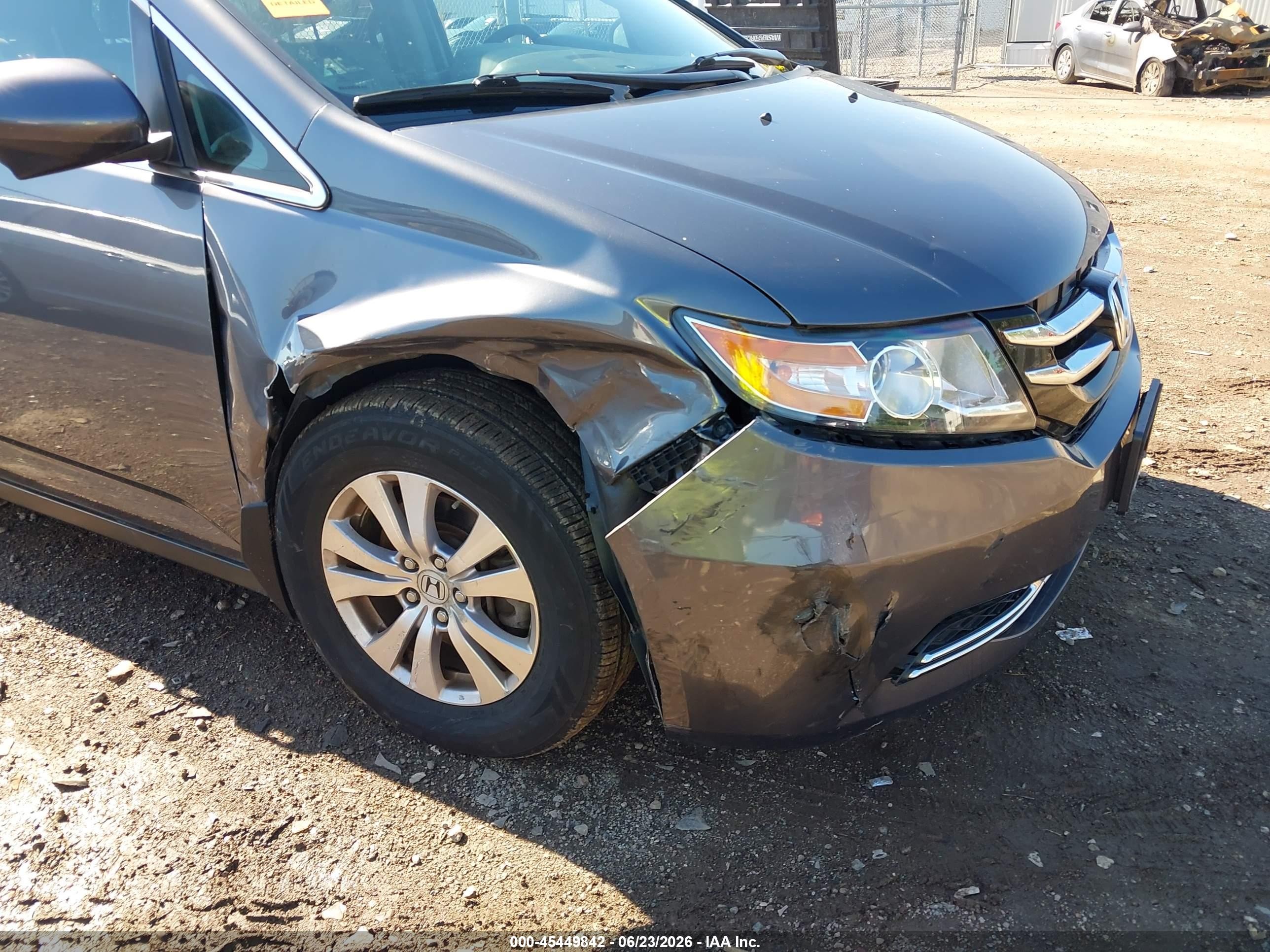 2014 Honda Odyssey Ex Gray vin: 5FNRL5H44EB075618