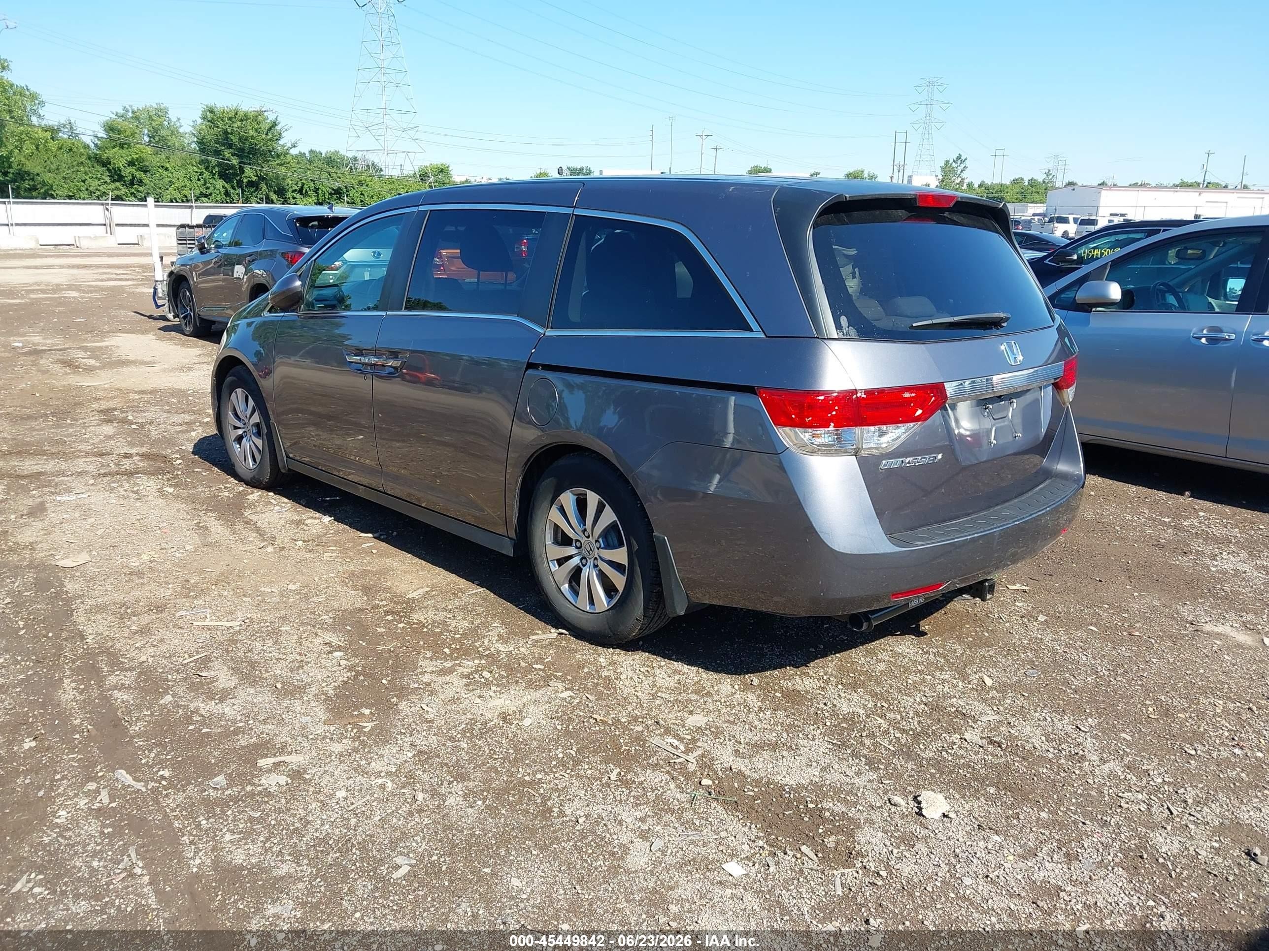 2014 Honda Odyssey Ex Gray vin: 5FNRL5H44EB075618